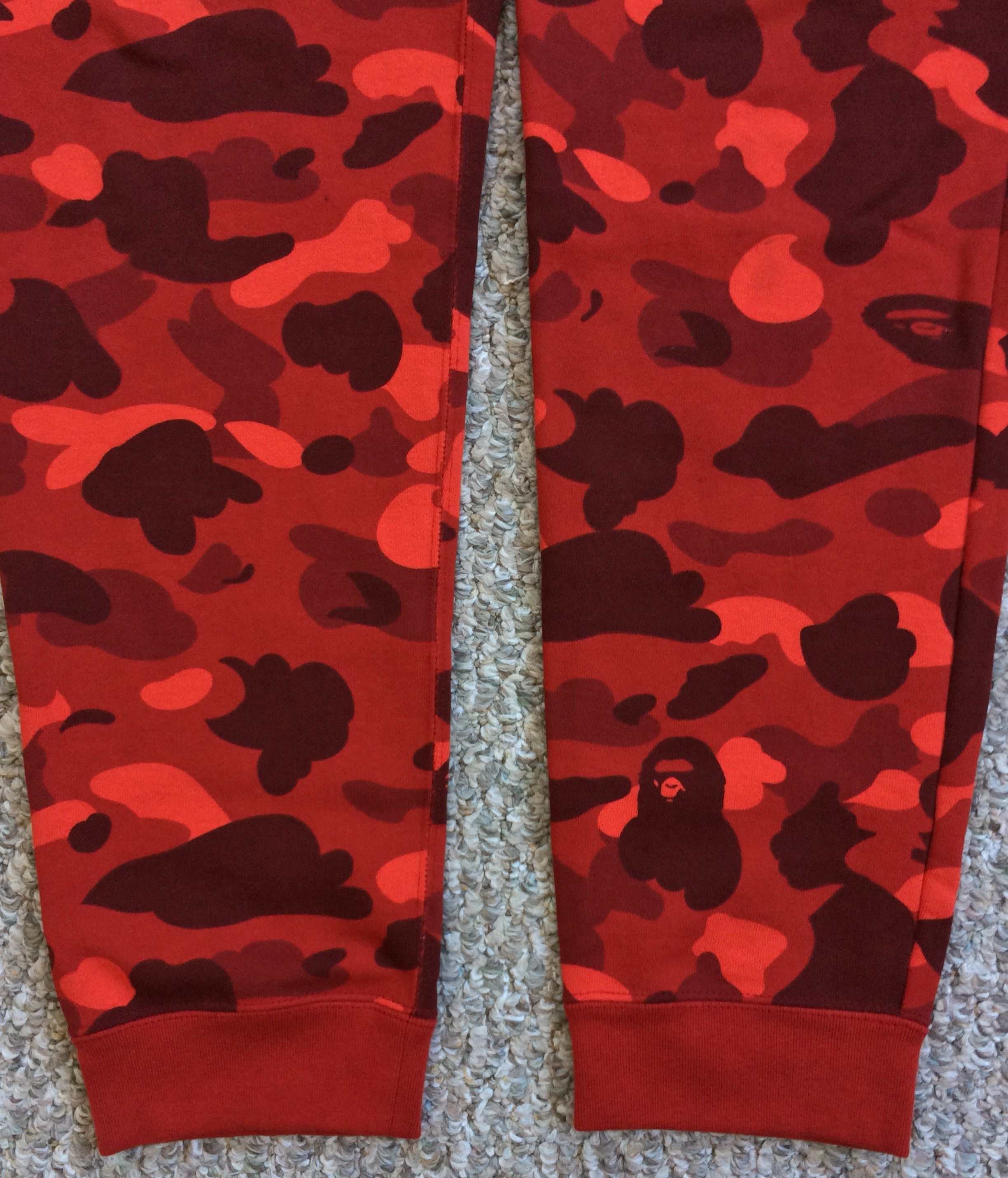 Bape NEW Bape Red Camo Sweatpants size XL Size US 34 / EU 50 - 4 Thumbnail