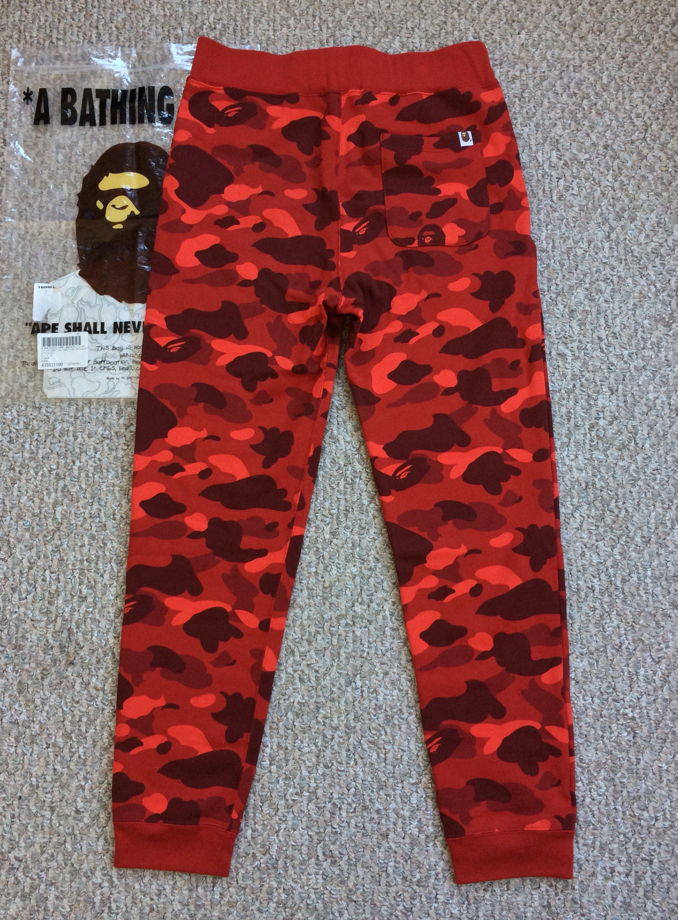Bape NEW Bape Red Camo Sweatpants size XL Size US 34 / EU 50 - 6 Thumbnail