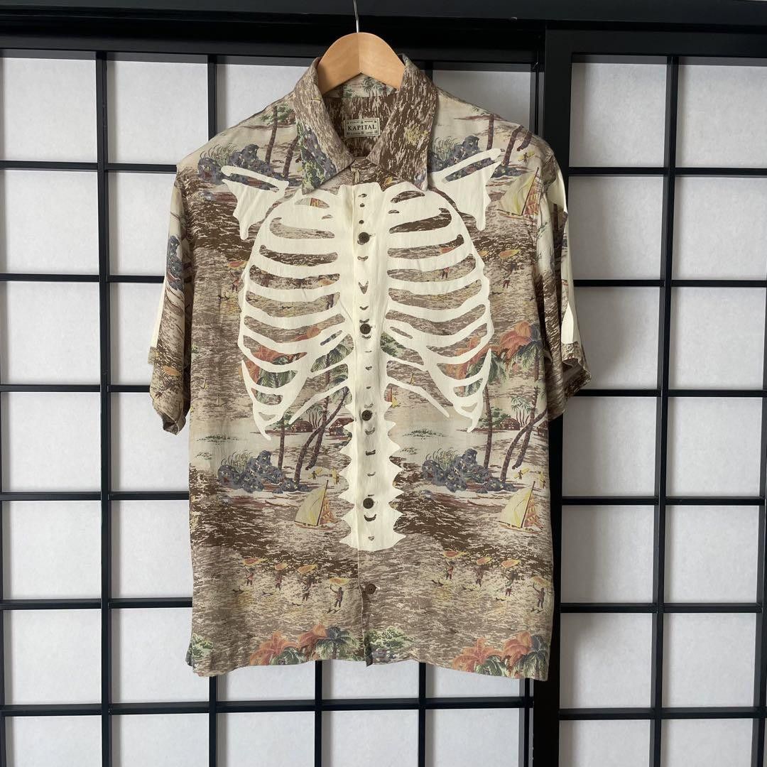 KAPITAL KOUNTRY Full Pattern Bone Shirt