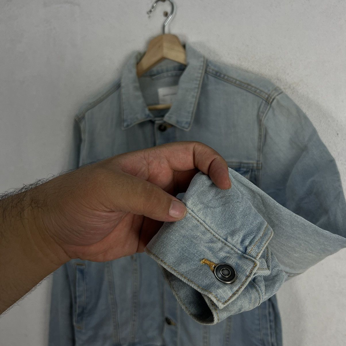 Japanese Brand RARE DISTRESSED DENIM TRUCKER JACKET BROWNY STANDARD JAPAN Size S / US 4 / IT 40 - 6 Thumbnail