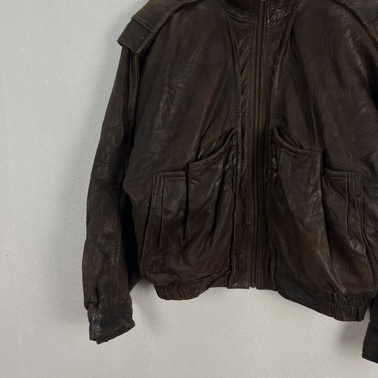 Japanese Brand VINTAGE 70’s ROBERT COMSTOCK LEATHER JACKET BOMBER DESIGN Size US M / EU 48-50 / 2 - 4 Thumbnail