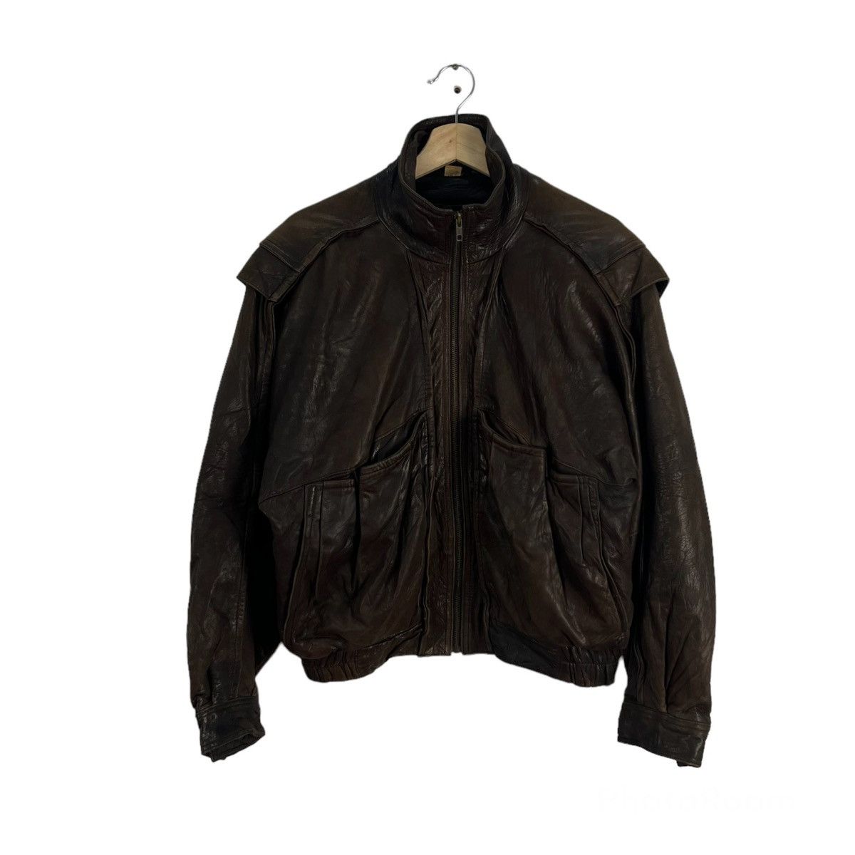 Japanese Brand VINTAGE 70’s ROBERT COMSTOCK LEATHER JACKET BOMBER DESIGN Size US M / EU 48-50 / 2 - 1 Thumbnail