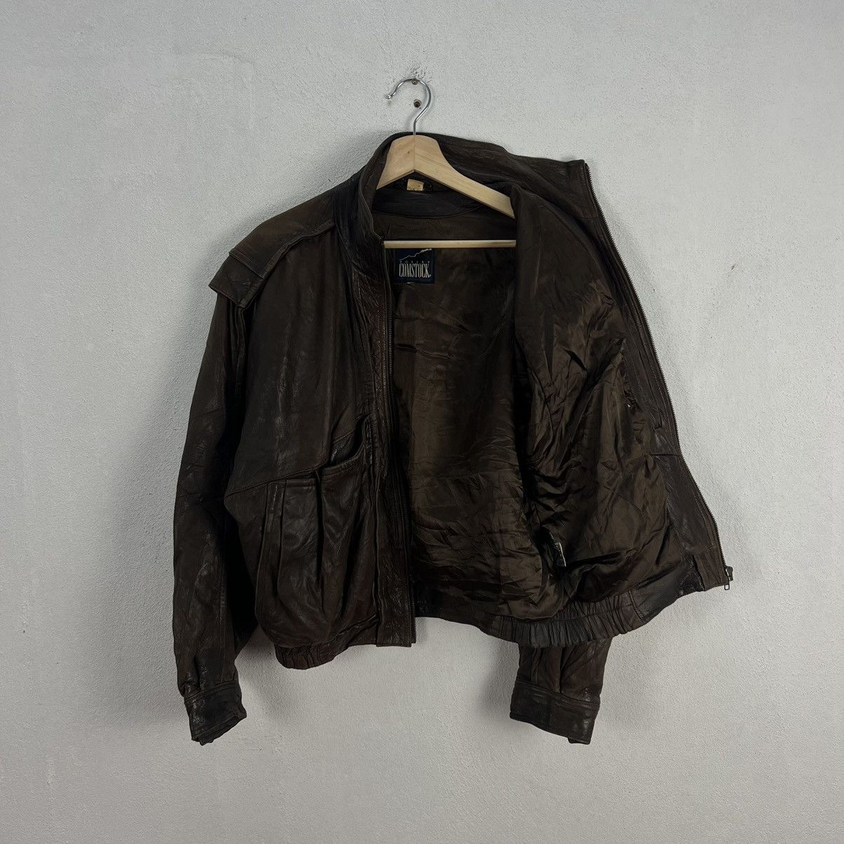 Japanese Brand VINTAGE 70’s ROBERT COMSTOCK LEATHER JACKET BOMBER DESIGN Size US M / EU 48-50 / 2 - 10 Thumbnail