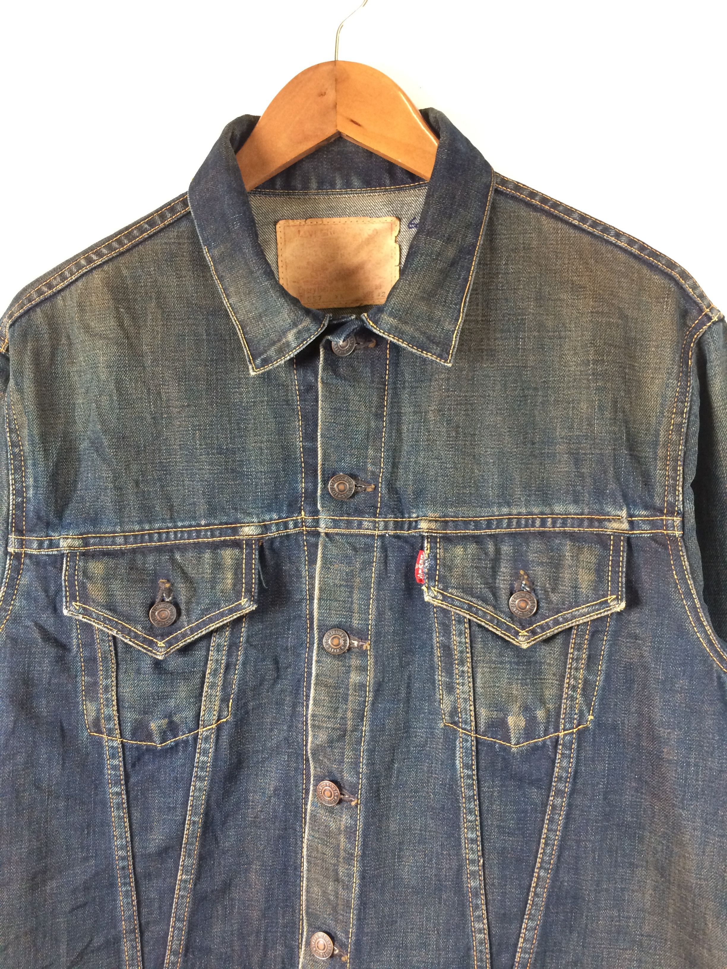Levi's VTG 90's Levi's 557xx Big E Type 3 Trucker Denim Jacket Size US M / EU 48-50 / 2 - 7 Thumbnail
