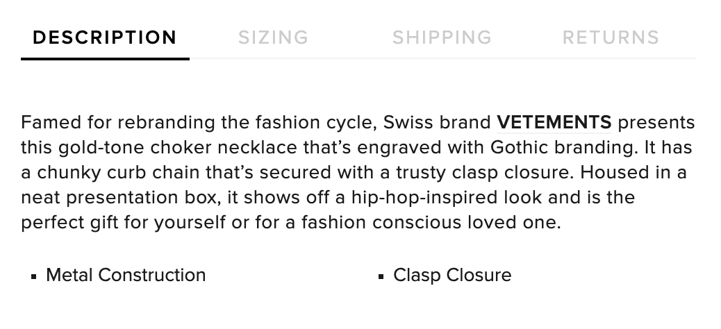 Vetements Vetements Logo Necklace Size ONE SIZE - 10 Thumbnail