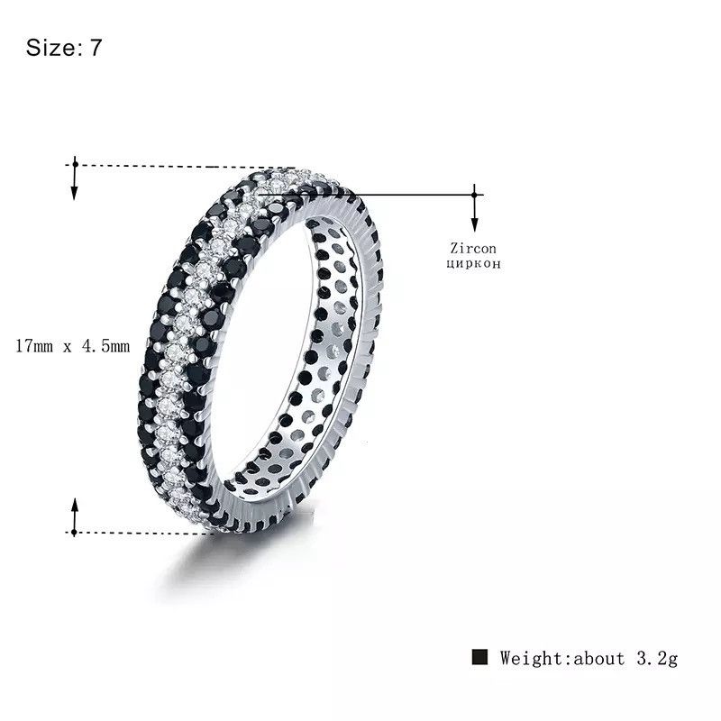 Jewelry Classic Bague Round Black Spinel Ring Size ONE SIZE - 4 Thumbnail