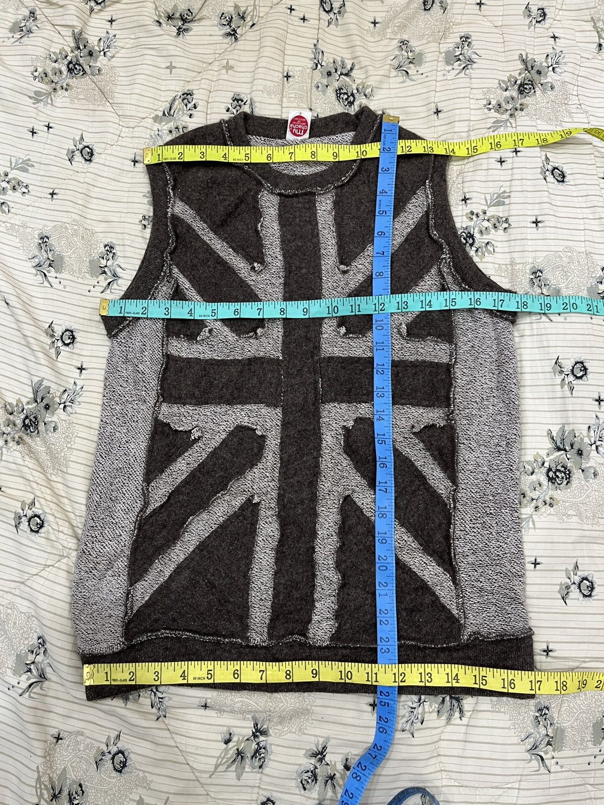 Japanese Brand MUCHACHA INC BRITISH FLAG SLEEVELESS SWEATSHIRT Size US M / EU 48-50 / 2 - 8 Thumbnail