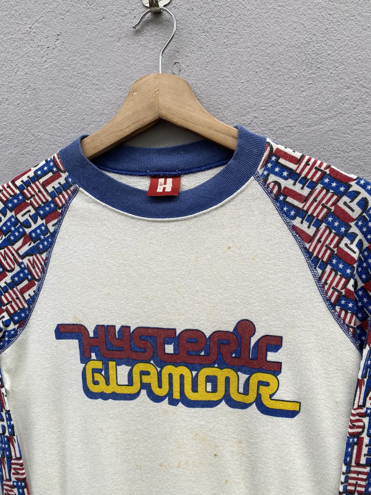 Hysteric Glamour 💥RARE💥 90s HYSTERIC GLAMOUR Sleeves USA Flag Jumper Size US S / EU 44-46 / 1 - 2 Thumbnail