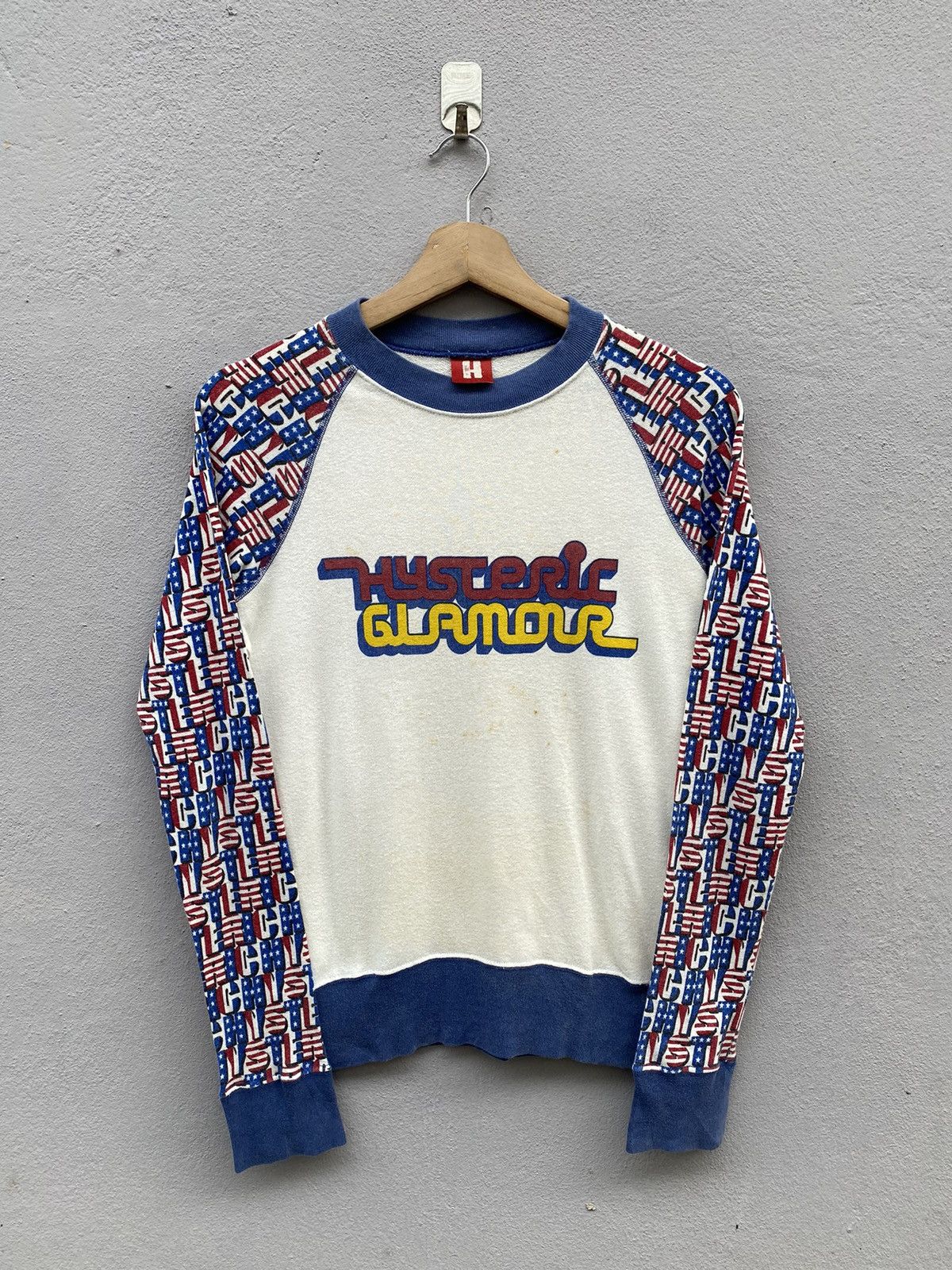 Hysteric Glamour 💥RARE💥 90s HYSTERIC GLAMOUR Sleeves USA Flag Jumper Size US S / EU 44-46 / 1 - 1 Thumbnail