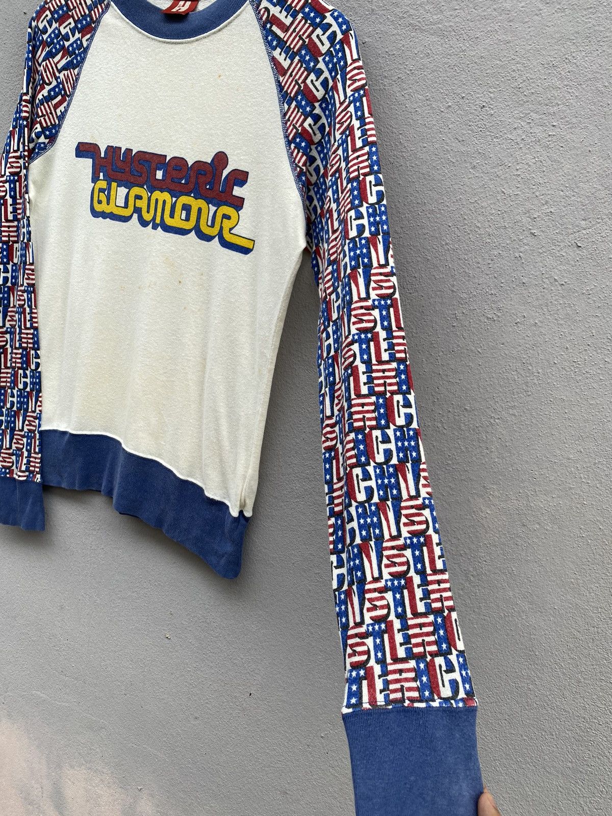 Hysteric Glamour 💥RARE💥 90s HYSTERIC GLAMOUR Sleeves USA Flag Jumper Size US S / EU 44-46 / 1 - 5 Thumbnail
