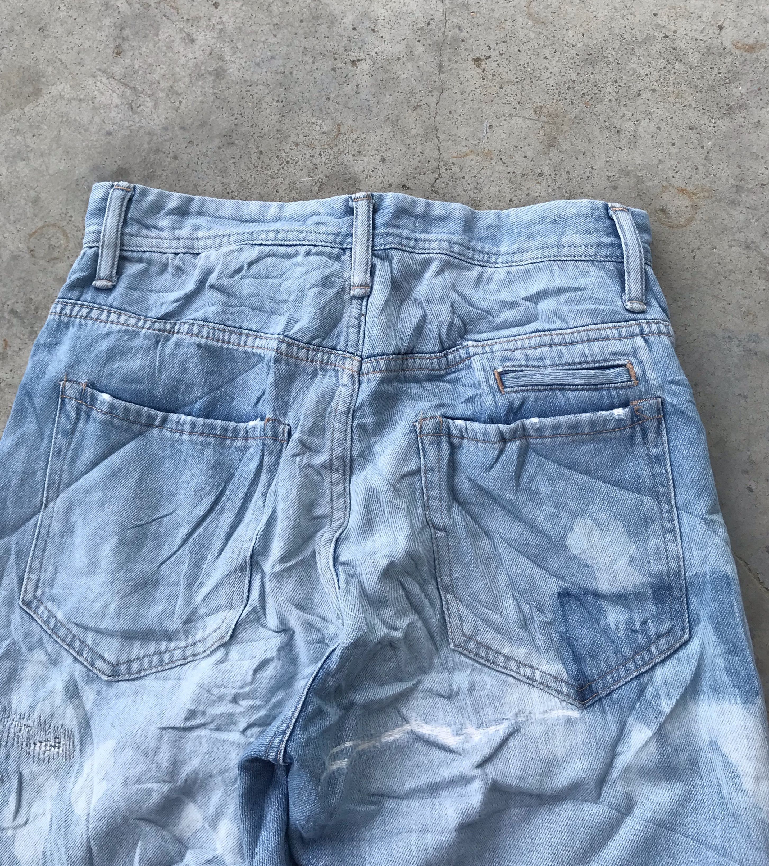 Japanese Brand e x qualite by Kojima blue denim jeans art design Size 26" / US 2 / IT 38 - 6 Thumbnail