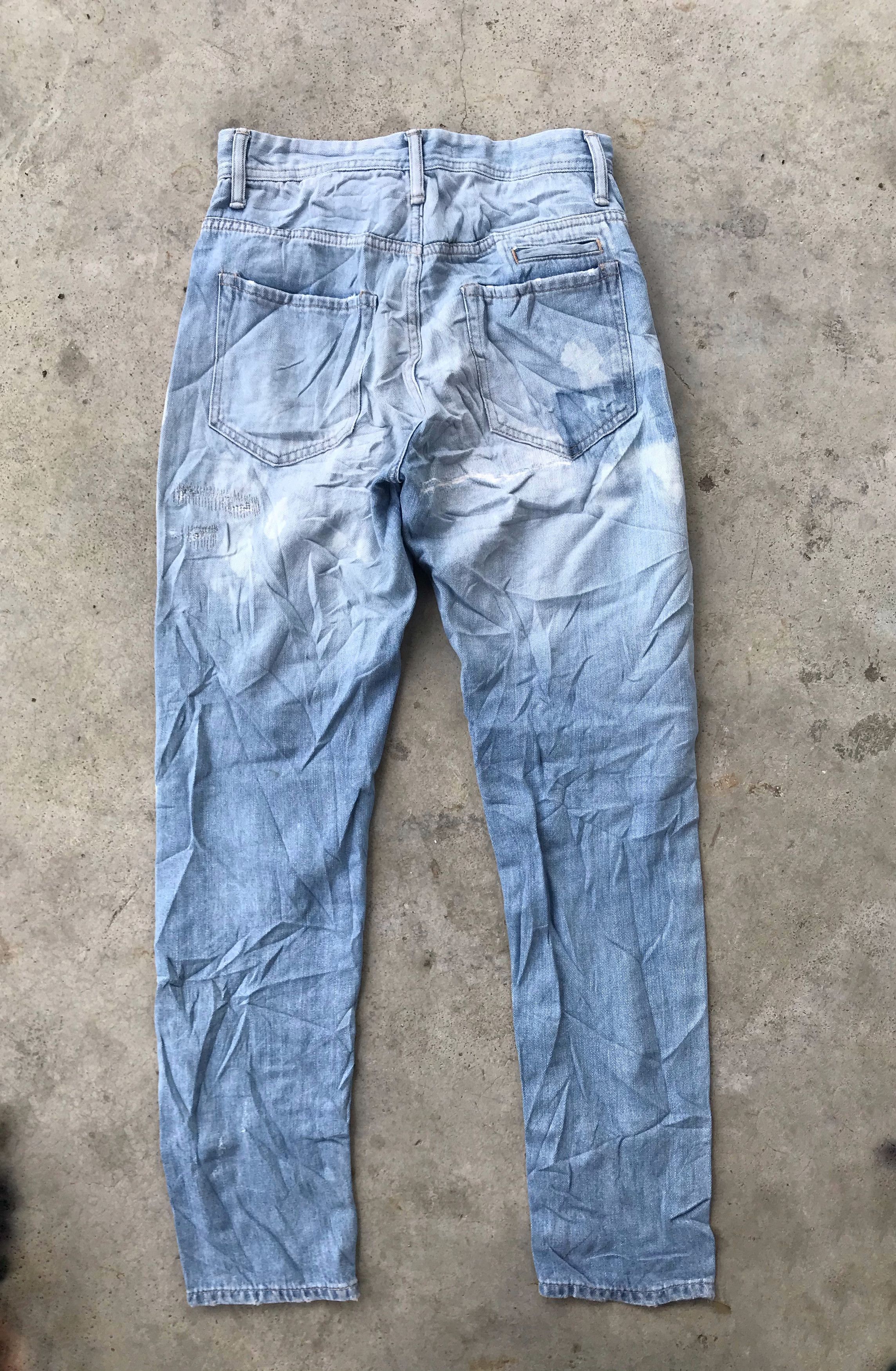 Japanese Brand e x qualite by Kojima blue denim jeans art design Size 26" / US 2 / IT 38 - 5 Thumbnail