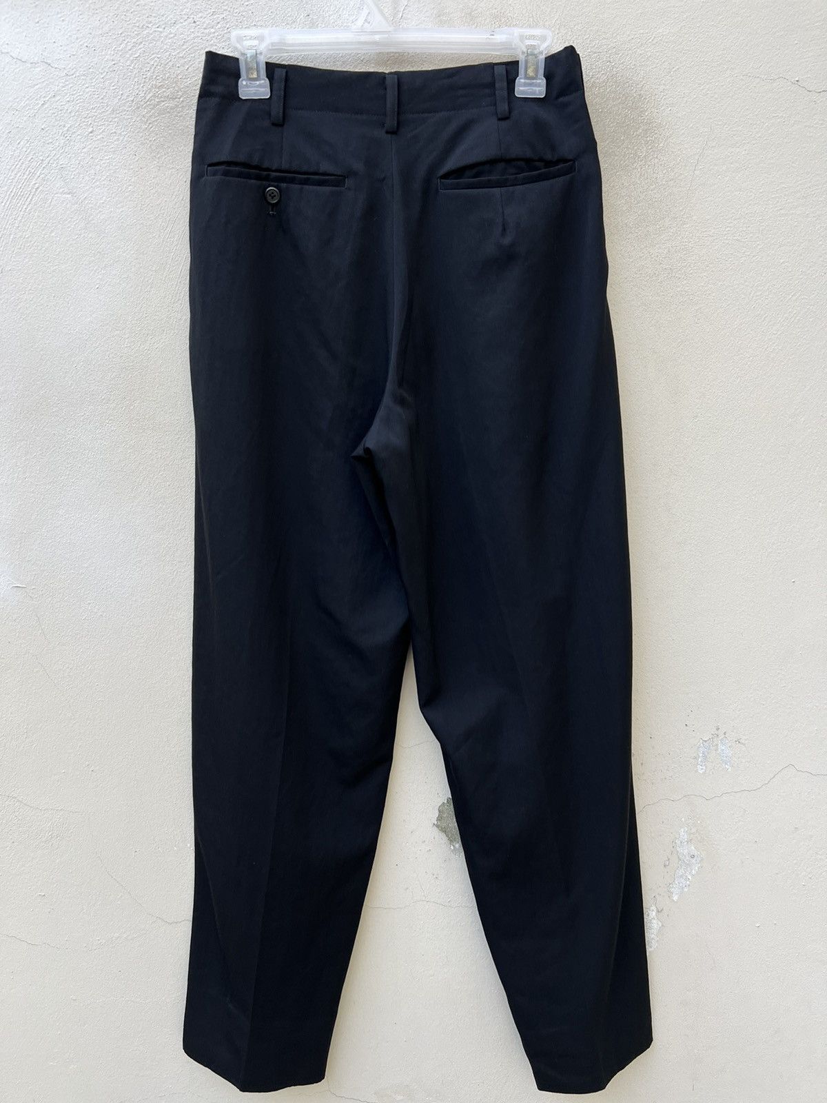 Yohji Yamamoto 2001 S/S Yohji Yamamoto Y’s for Men Black Baggy Wool Trouser Size US 28 / EU 44 - 10 Thumbnail