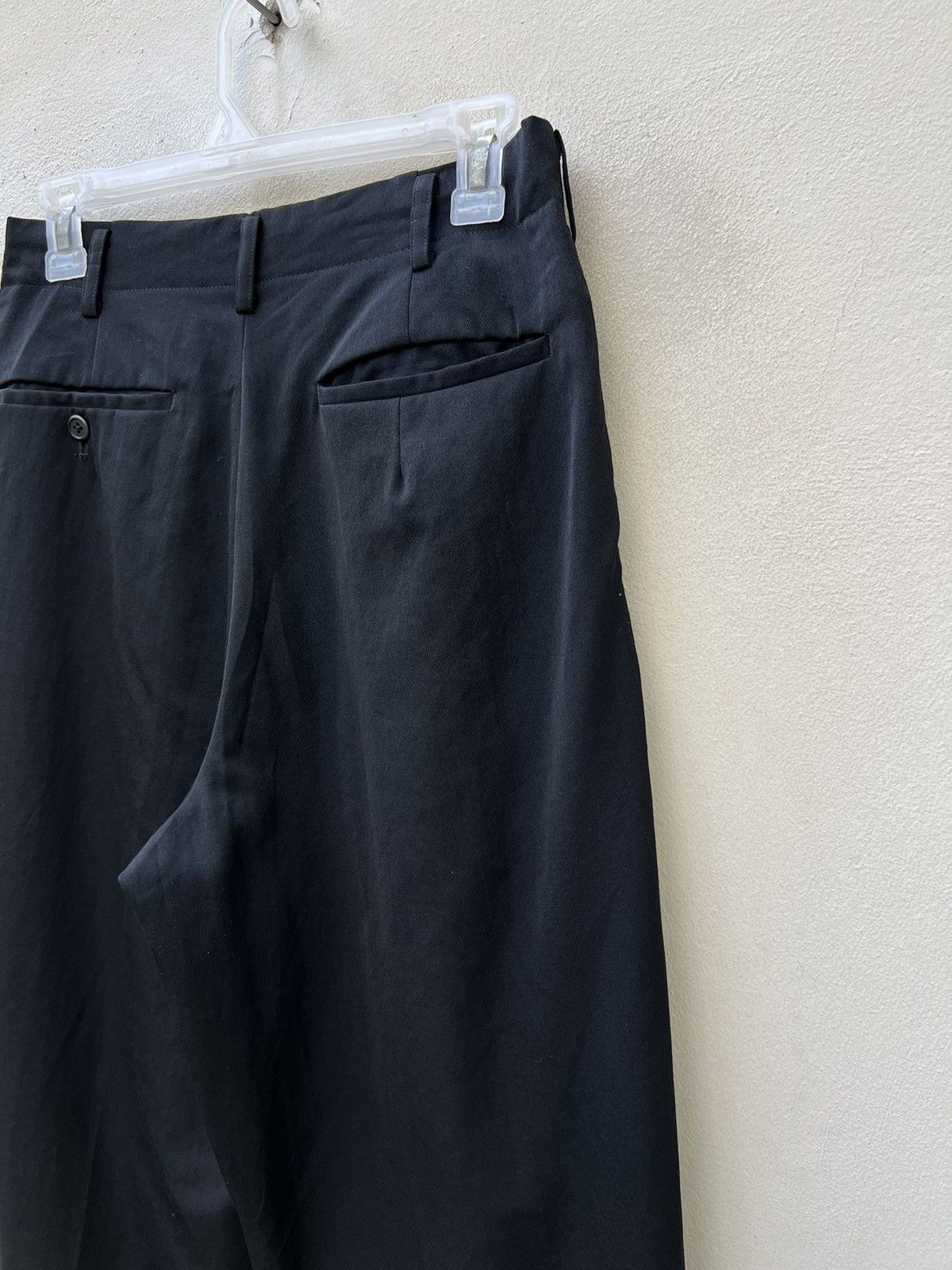 Yohji Yamamoto 2001 S/S Yohji Yamamoto Y’s for Men Black Baggy Wool Trouser Size US 28 / EU 44 - 13 Thumbnail