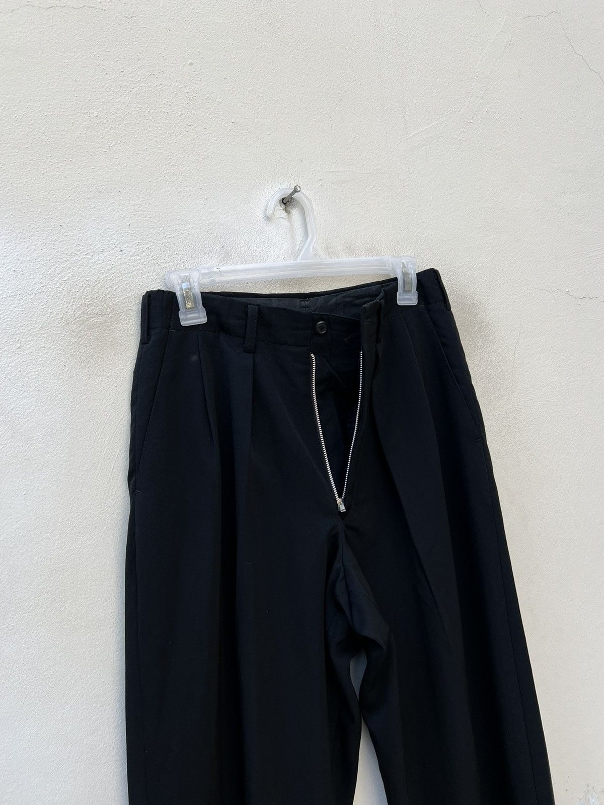 Yohji Yamamoto 2001 S/S Yohji Yamamoto Y’s for Men Black Baggy Wool Trouser Size US 28 / EU 44 - 3 Thumbnail