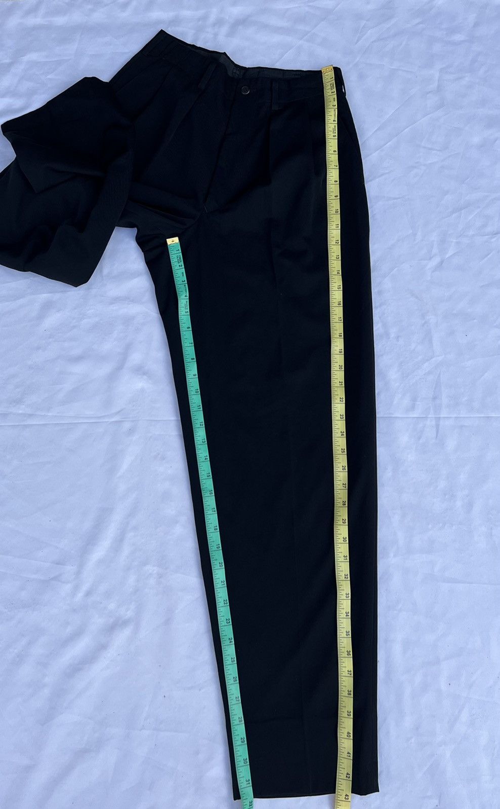 Yohji Yamamoto 2001 S/S Yohji Yamamoto Y’s for Men Black Baggy Wool Trouser Size US 28 / EU 44 - 20 Thumbnail