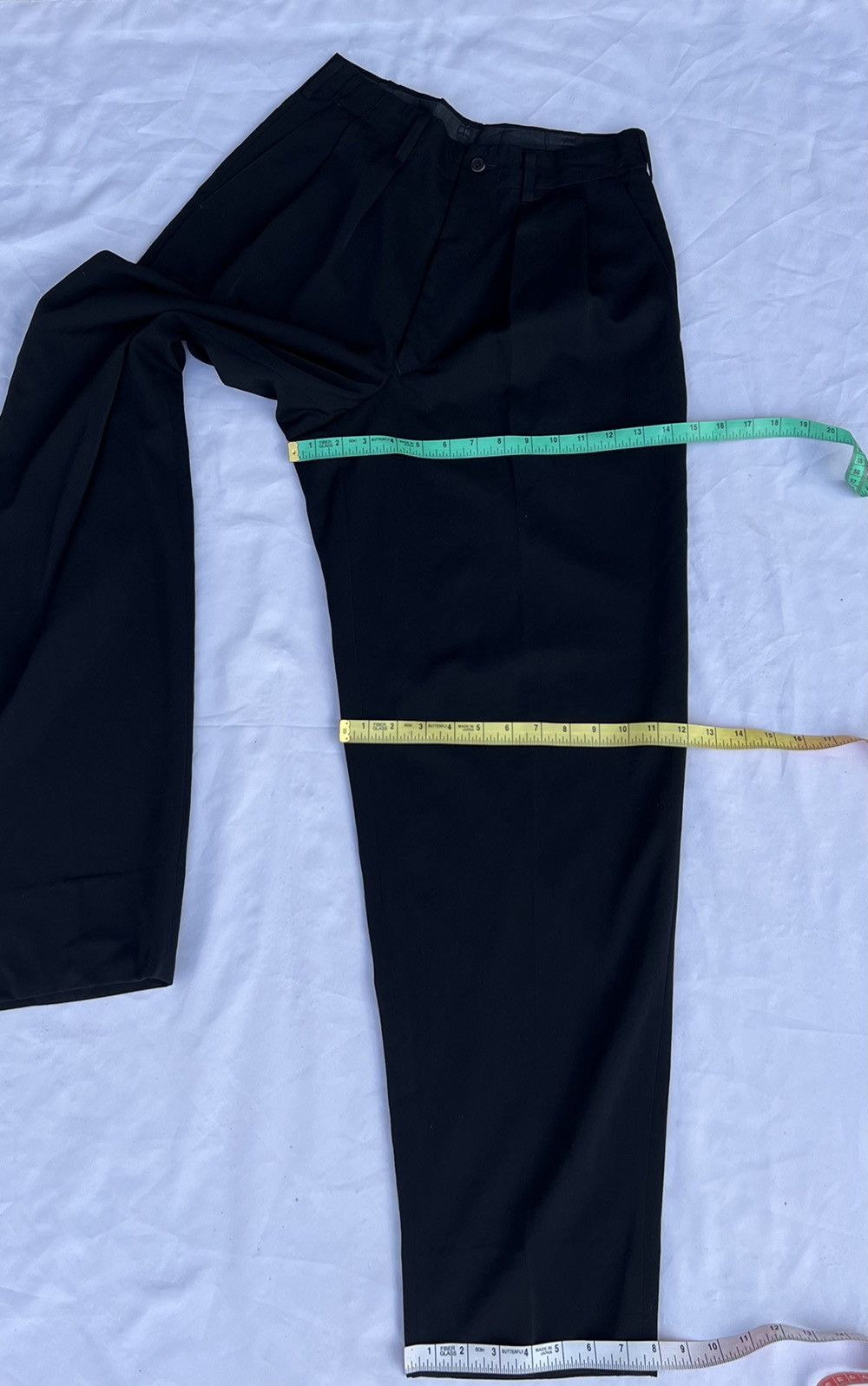 Yohji Yamamoto 2001 S/S Yohji Yamamoto Y’s for Men Black Baggy Wool Trouser Size US 28 / EU 44 - 19 Thumbnail