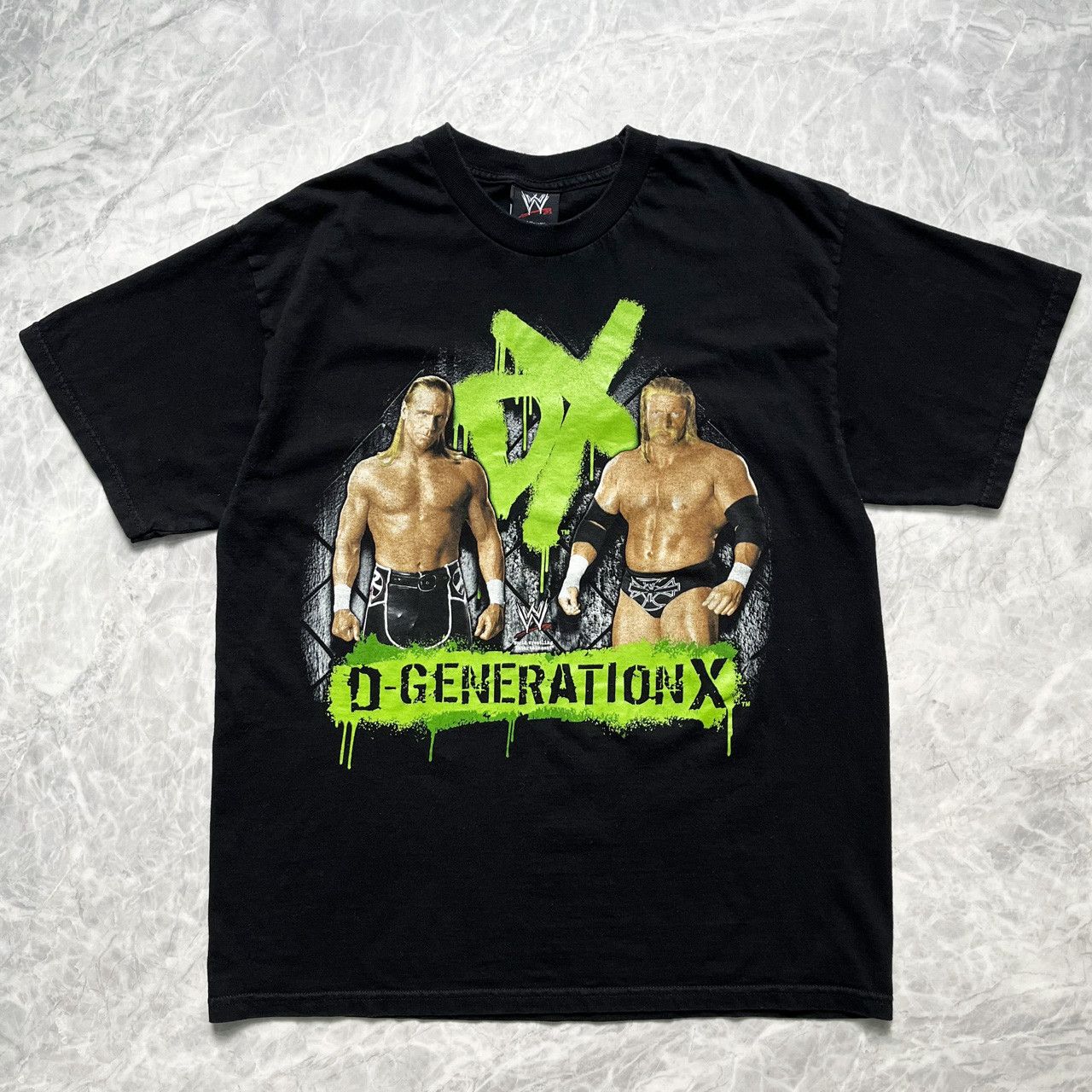 T-shirt WWE WWF D-Generation X Vintage - Taille XL, Gris, Coton, Occasion Très Bon état