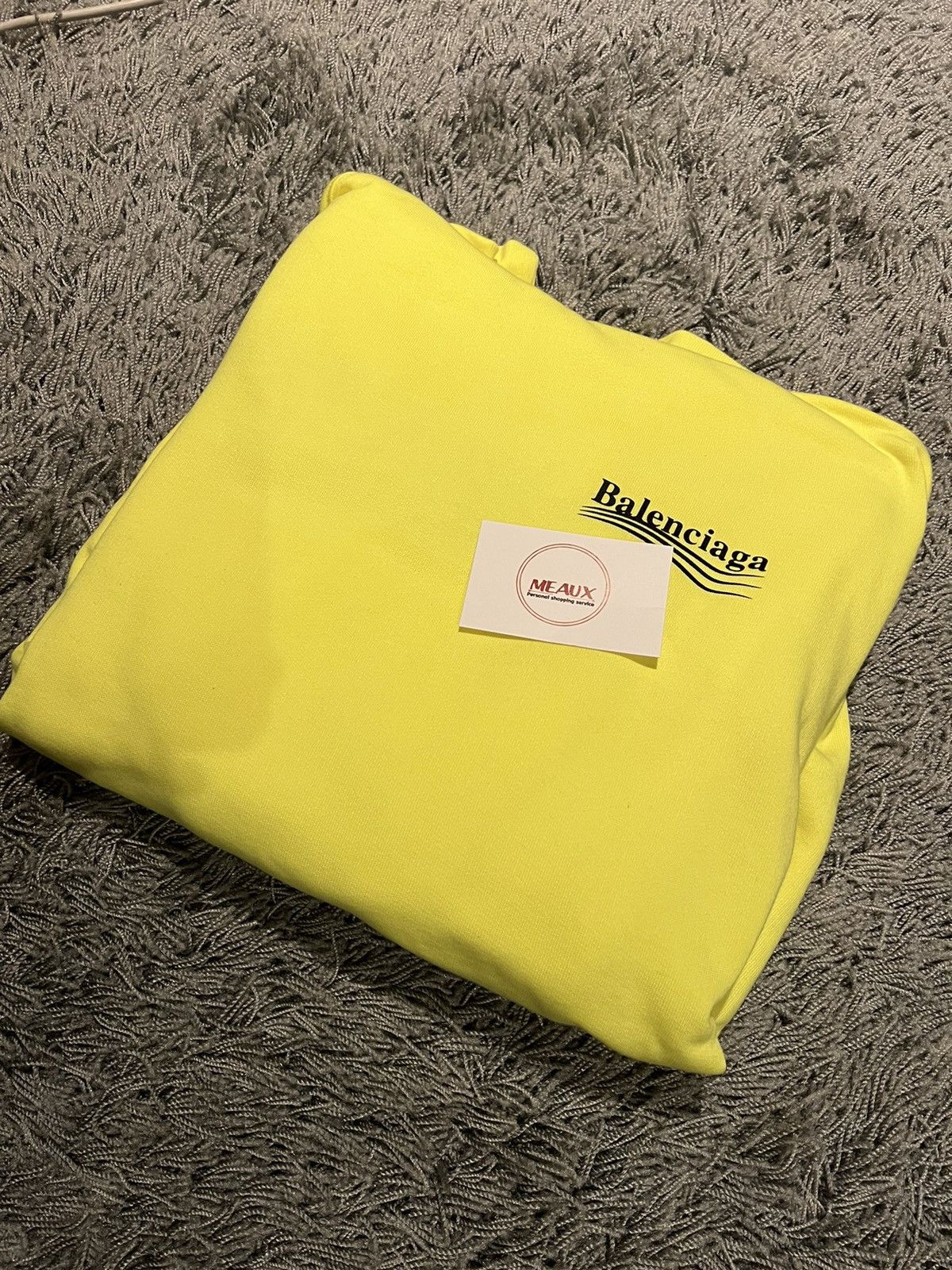 Balenciaga Oversized Interlocked BB Hoodie Black/Yellow