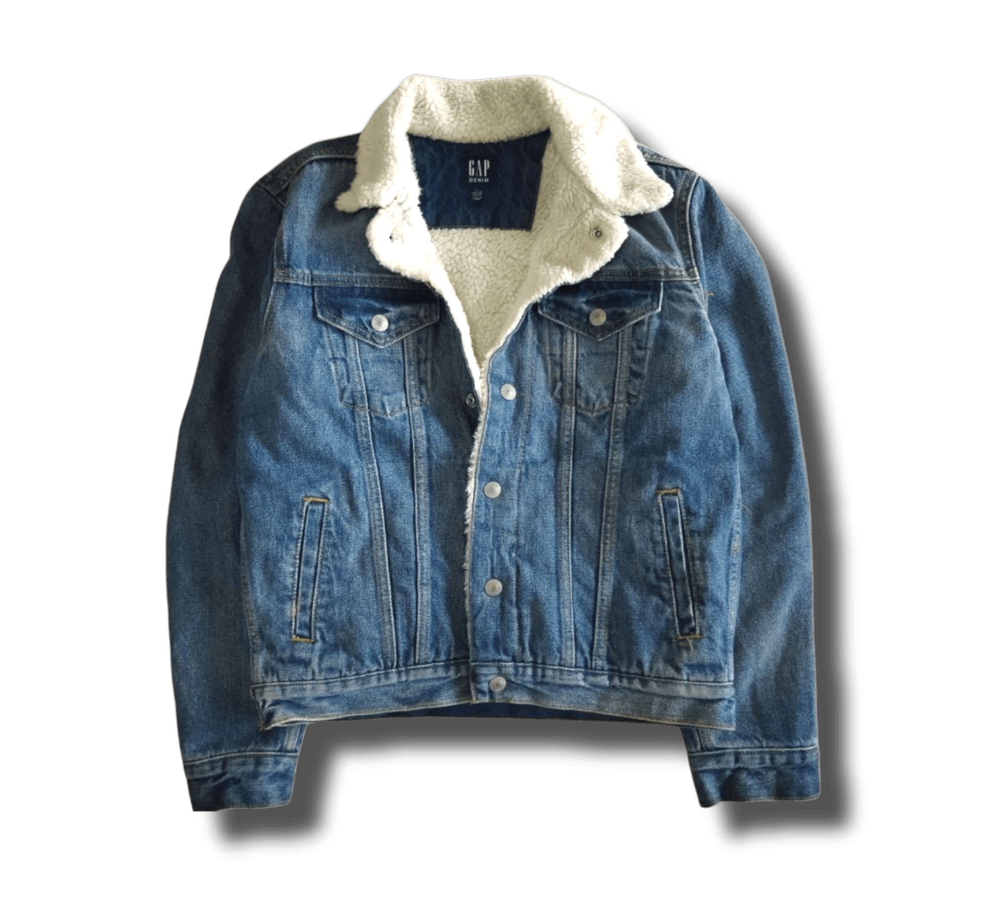 Gap Vintage GAP Sherpa Lining Denim Jacket Size US XS / EU 42 / 0 - 1 Thumbnail