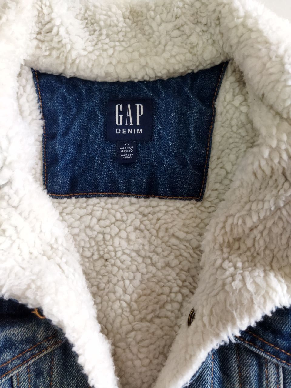 Gap Vintage GAP Sherpa Lining Denim Jacket Size US XS / EU 42 / 0 - 5 Thumbnail