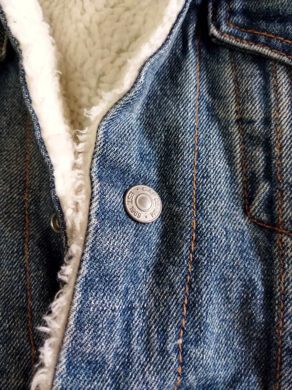 Gap Vintage GAP Sherpa Lining Denim Jacket Size US XS / EU 42 / 0 - 6 Thumbnail
