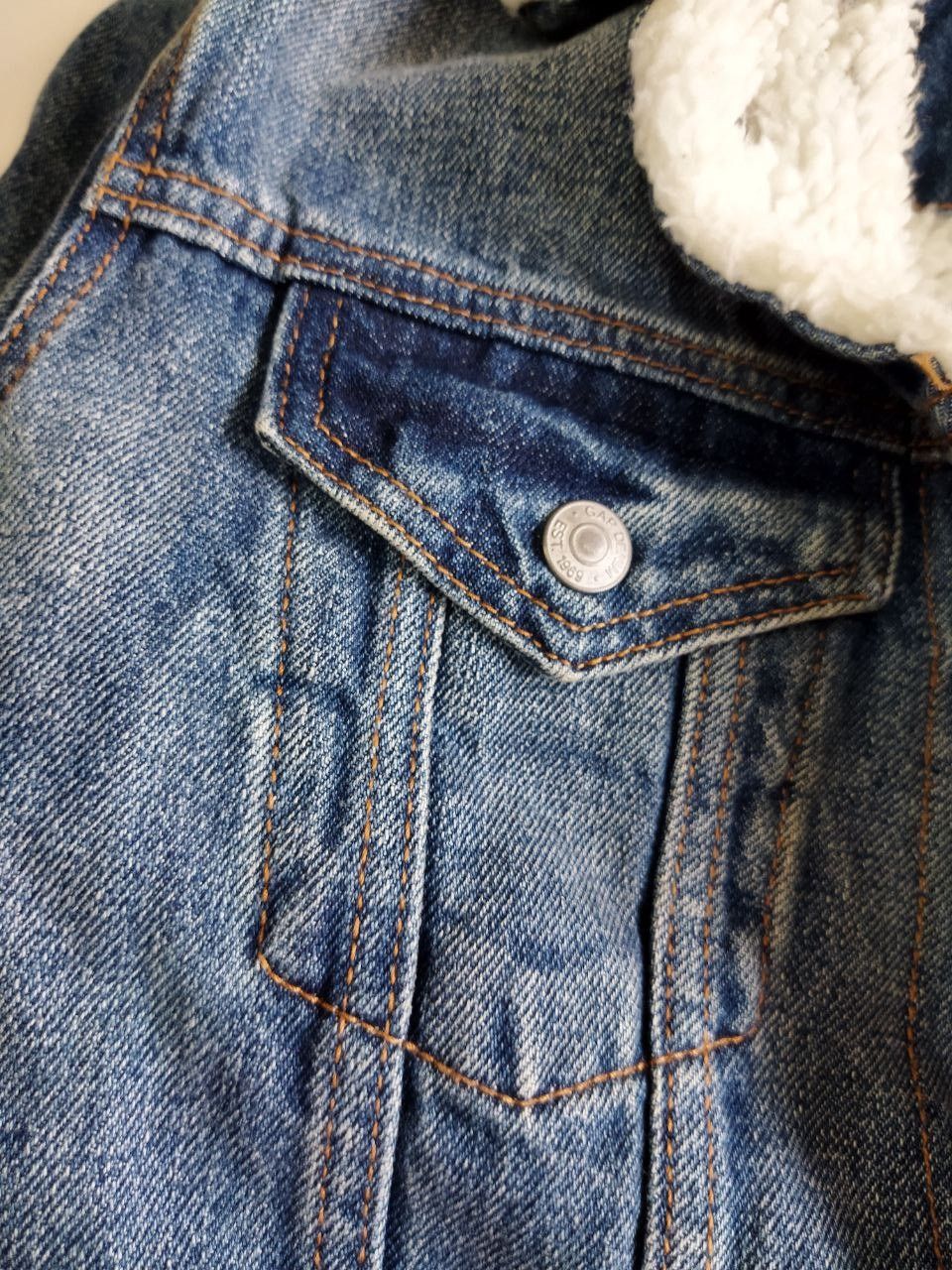 Gap Vintage GAP Sherpa Lining Denim Jacket Size US XS / EU 42 / 0 - 7 Thumbnail
