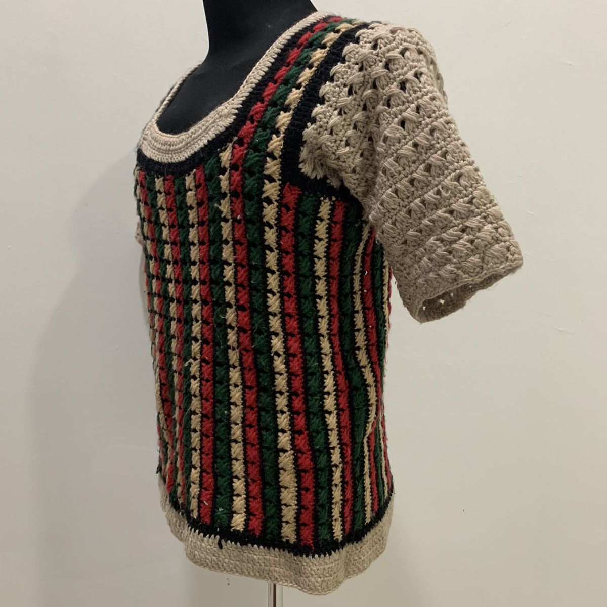 Designer × Eleven Paris ELEVEN DELUXE RONFFINE Wide Neck Stripe Colour Knit Sweater Size US M / EU 48-50 / 2 - 6 Thumbnail