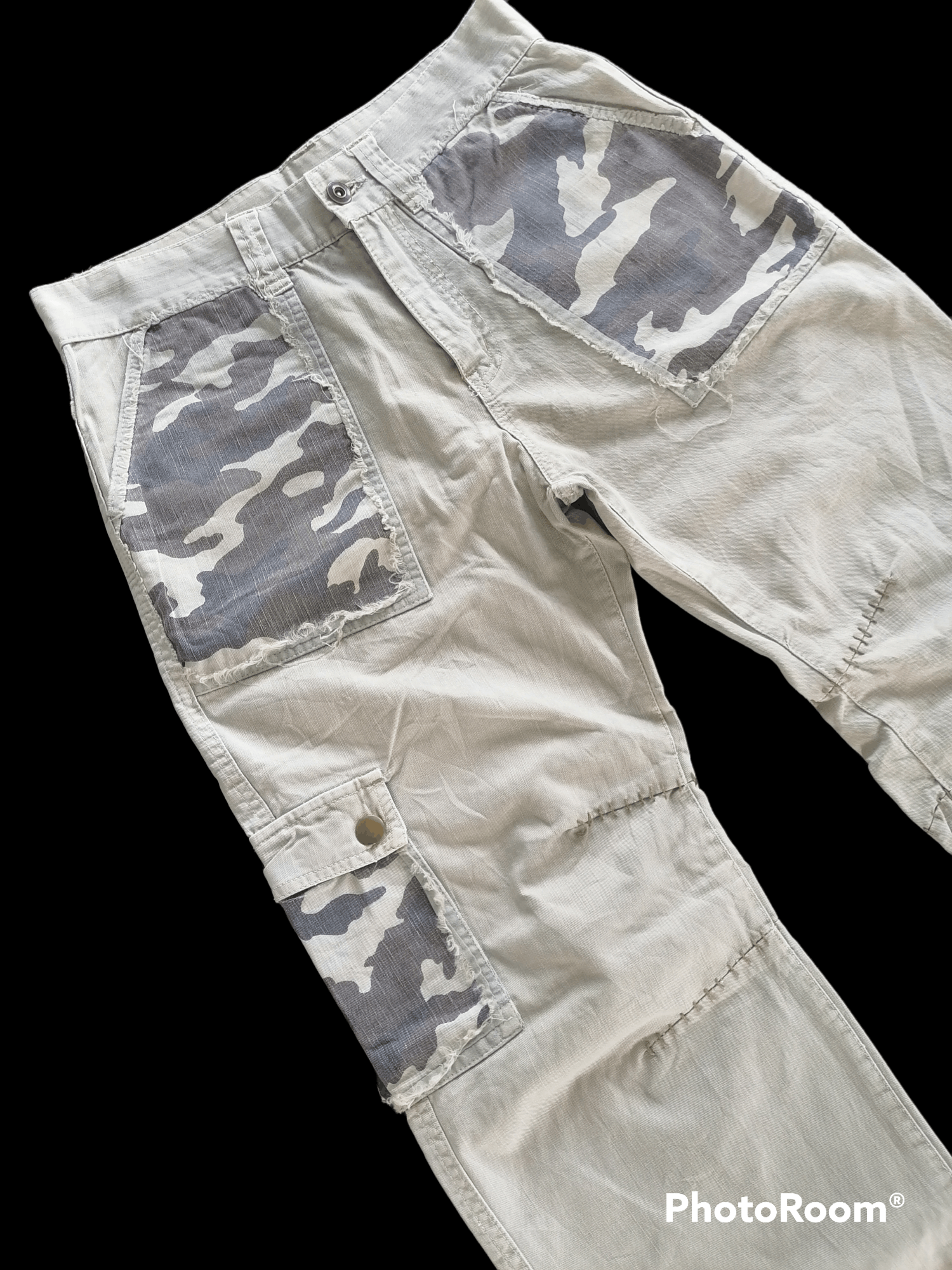 Japanese Brand Twenty Work Remake Cargo Faded Fatigue Pants Size US 30 / EU 46 - 3 Thumbnail