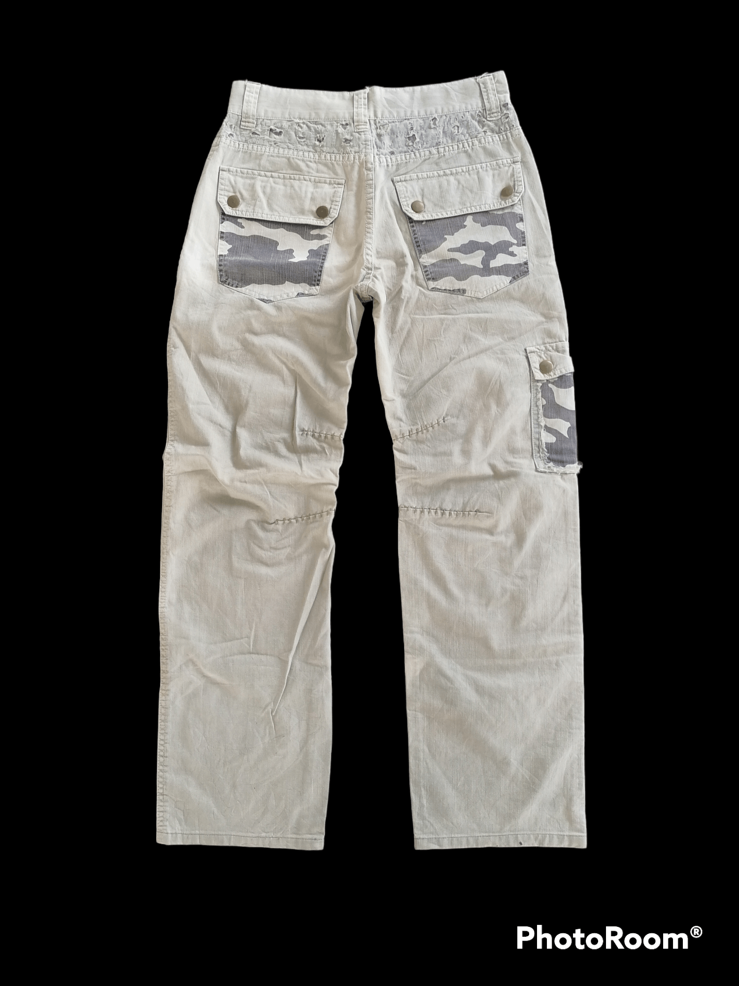 Japanese Brand Twenty Work Remake Cargo Faded Fatigue Pants Size US 30 / EU 46 - 4 Thumbnail