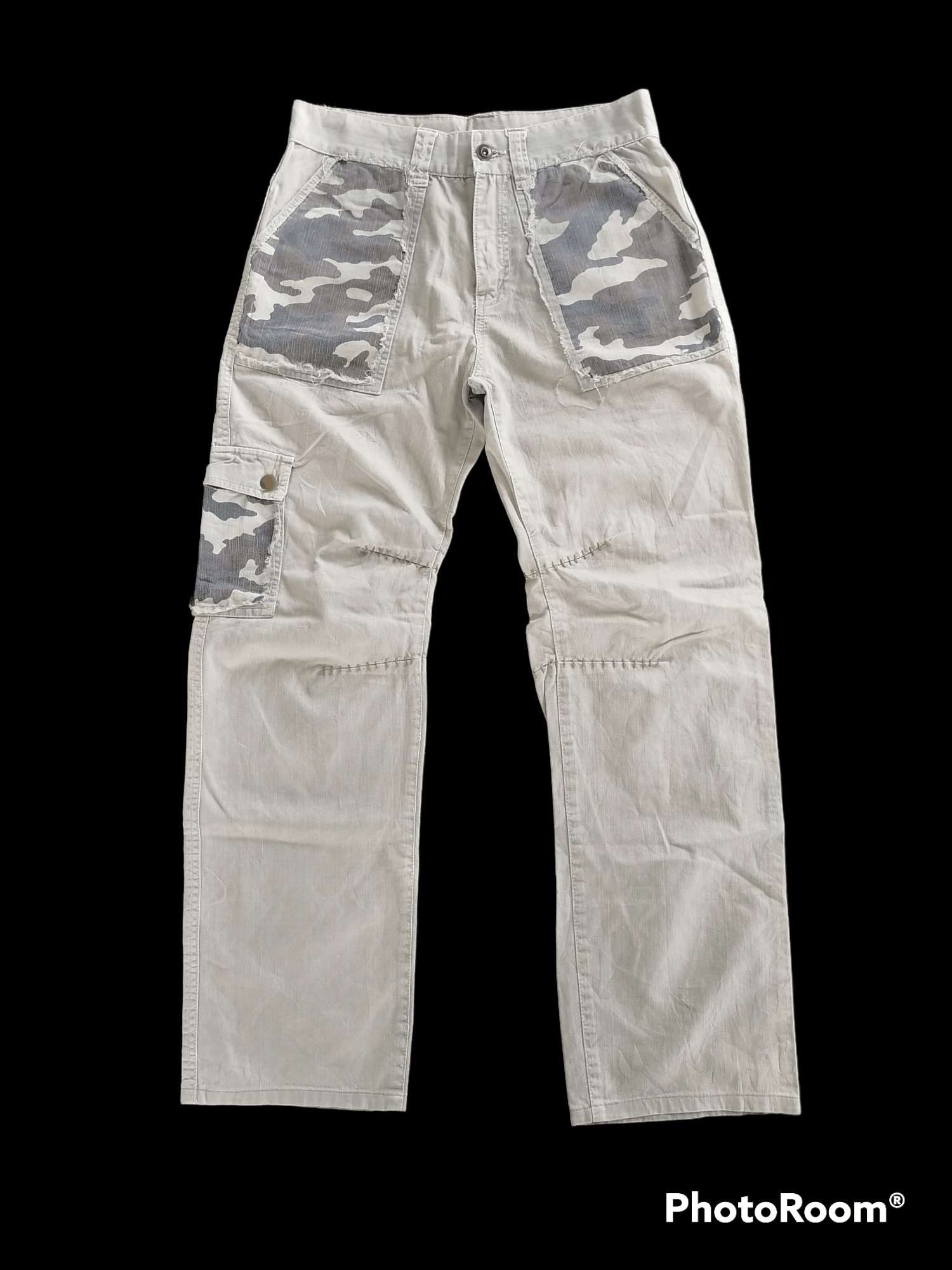 Japanese Brand Twenty Work Remake Cargo Faded Fatigue Pants Size US 30 / EU 46 - 1 Thumbnail