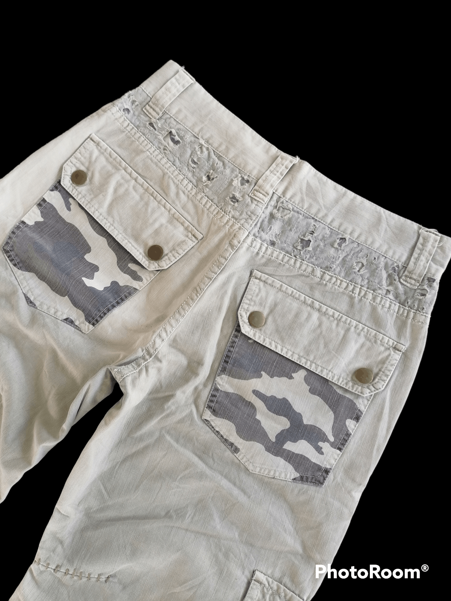 Japanese Brand Twenty Work Remake Cargo Faded Fatigue Pants Size US 30 / EU 46 - 5 Thumbnail