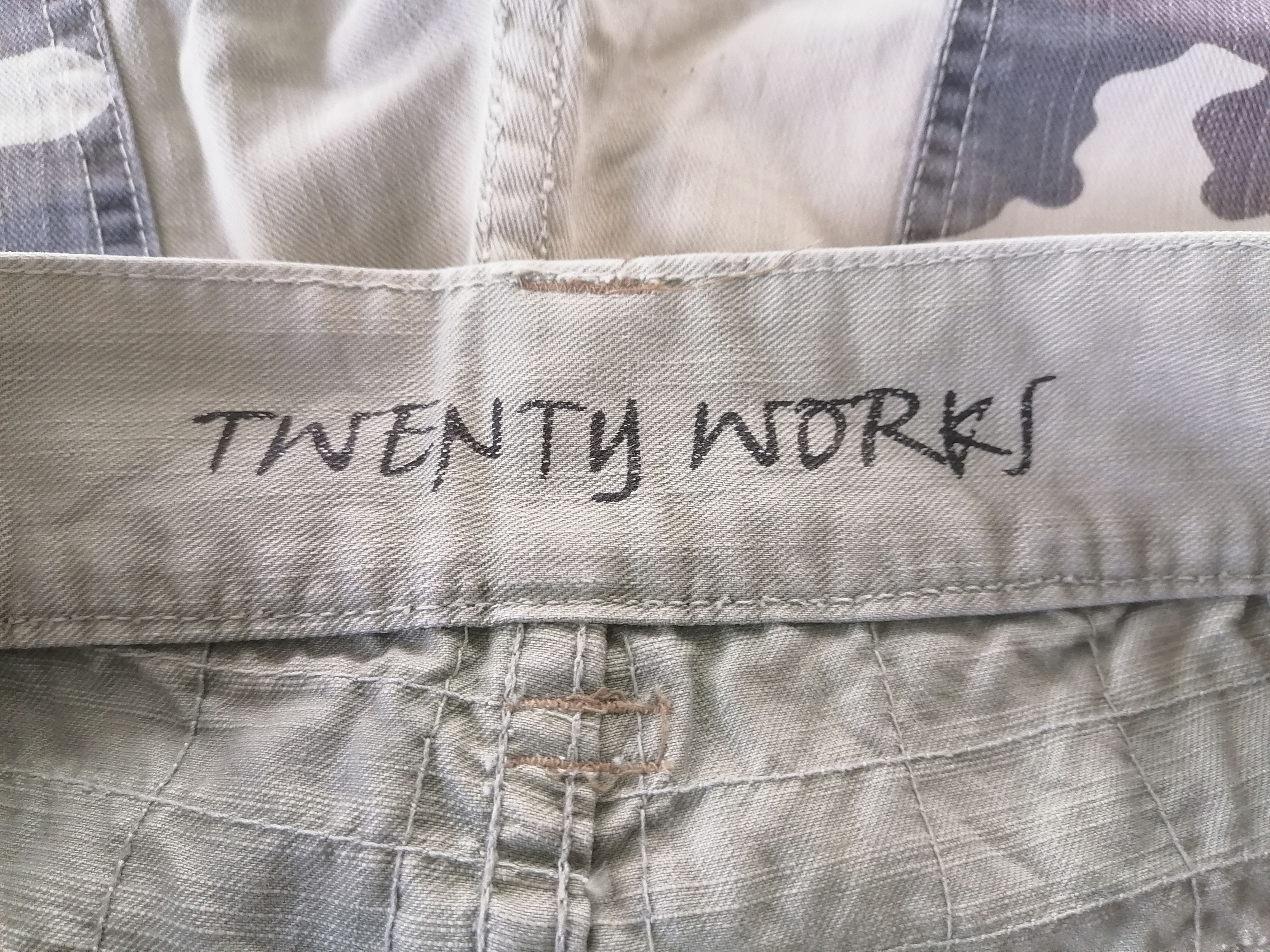 Japanese Brand Twenty Work Remake Cargo Faded Fatigue Pants Size US 30 / EU 46 - 6 Thumbnail