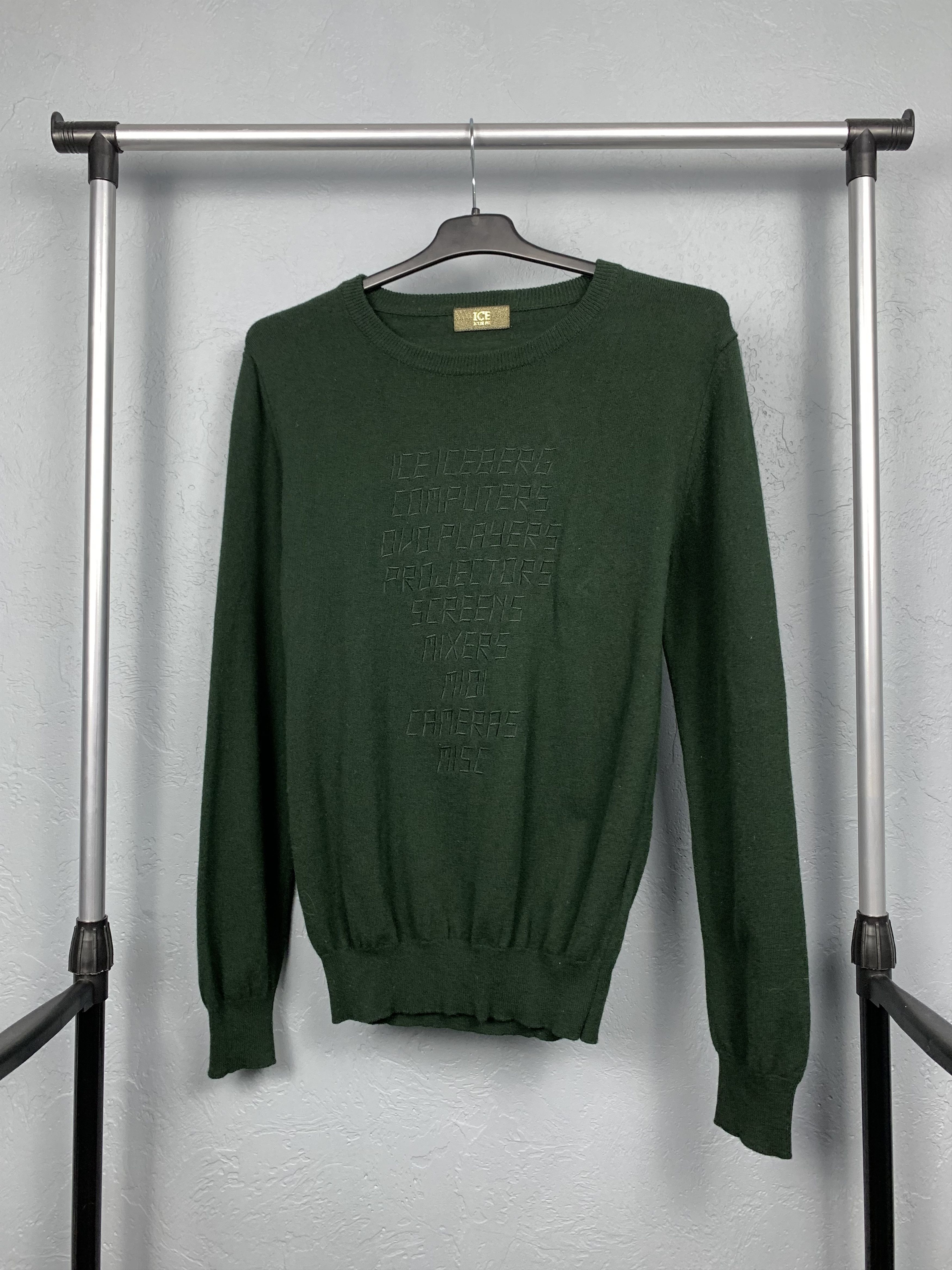 Iceberg × Vintage Iceberg Vintage Mens Wool Knit Crew Neck Sweater Size US S / EU 44-46 / 1 - 1 Thumbnail