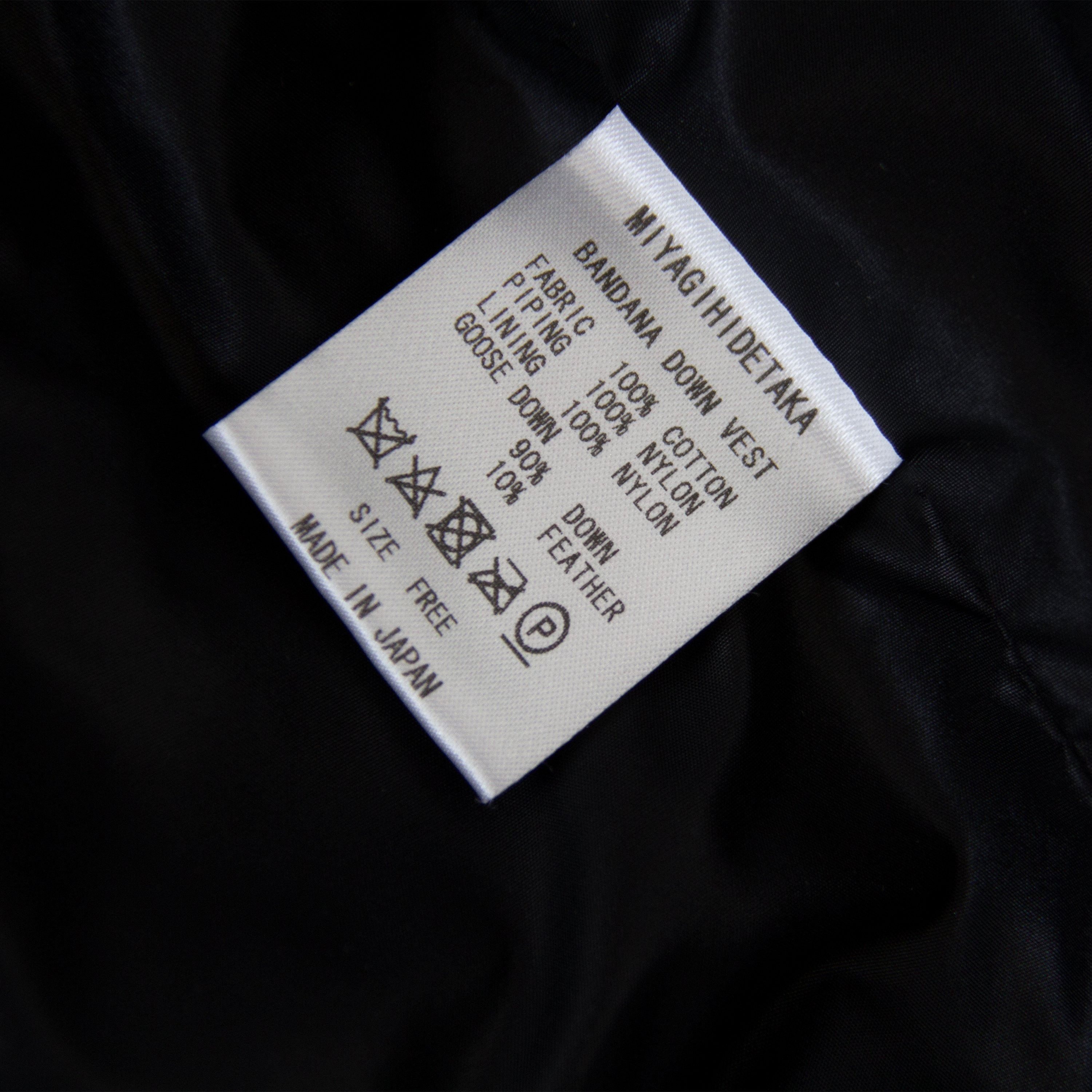 Japanese Brand MIYAGIHIDETAKA BANDANA DOWN VEST Size US XL / EU 56 / 4 - 6 Thumbnail