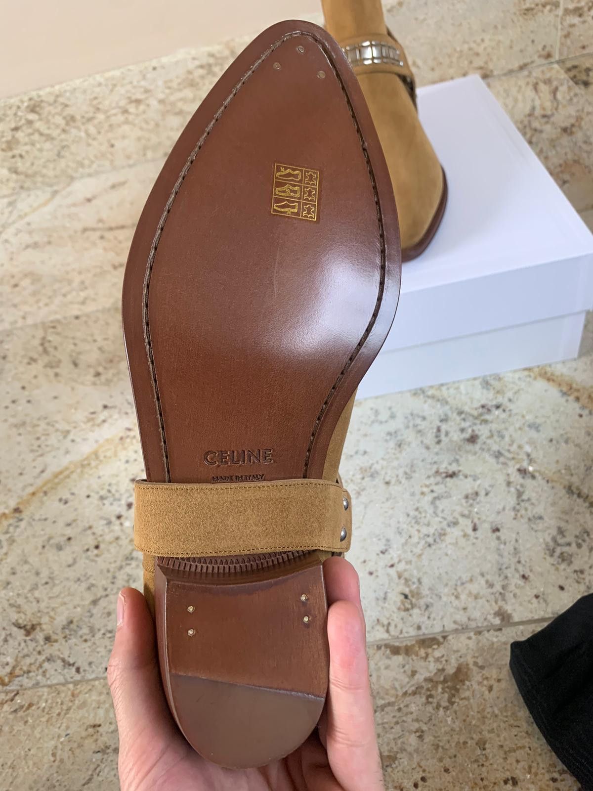 Celine o1rshd1 / 555 / Carmague Harness Boots in Havana Size US 7 / EU 40 - 9 Thumbnail