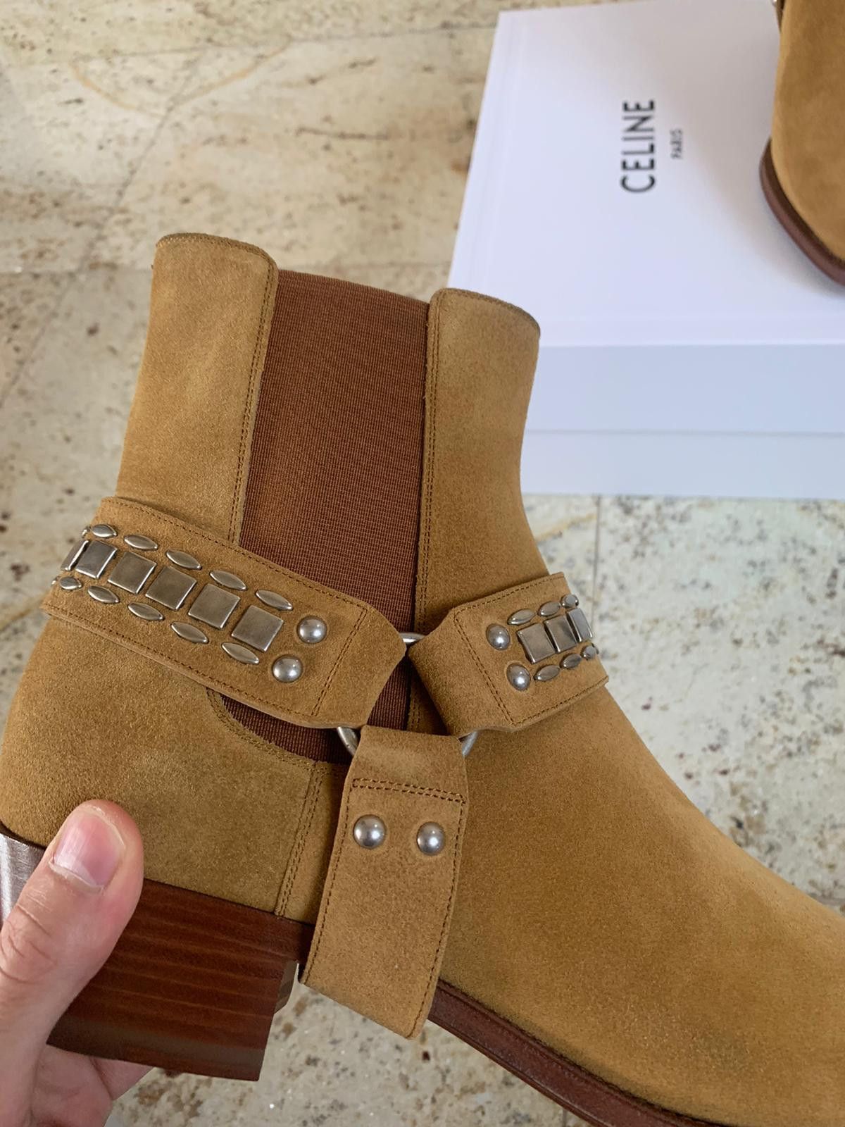 Celine o1rshd1 / 555 / Carmague Harness Boots in Havana Size US 7 / EU 40 - 7 Thumbnail