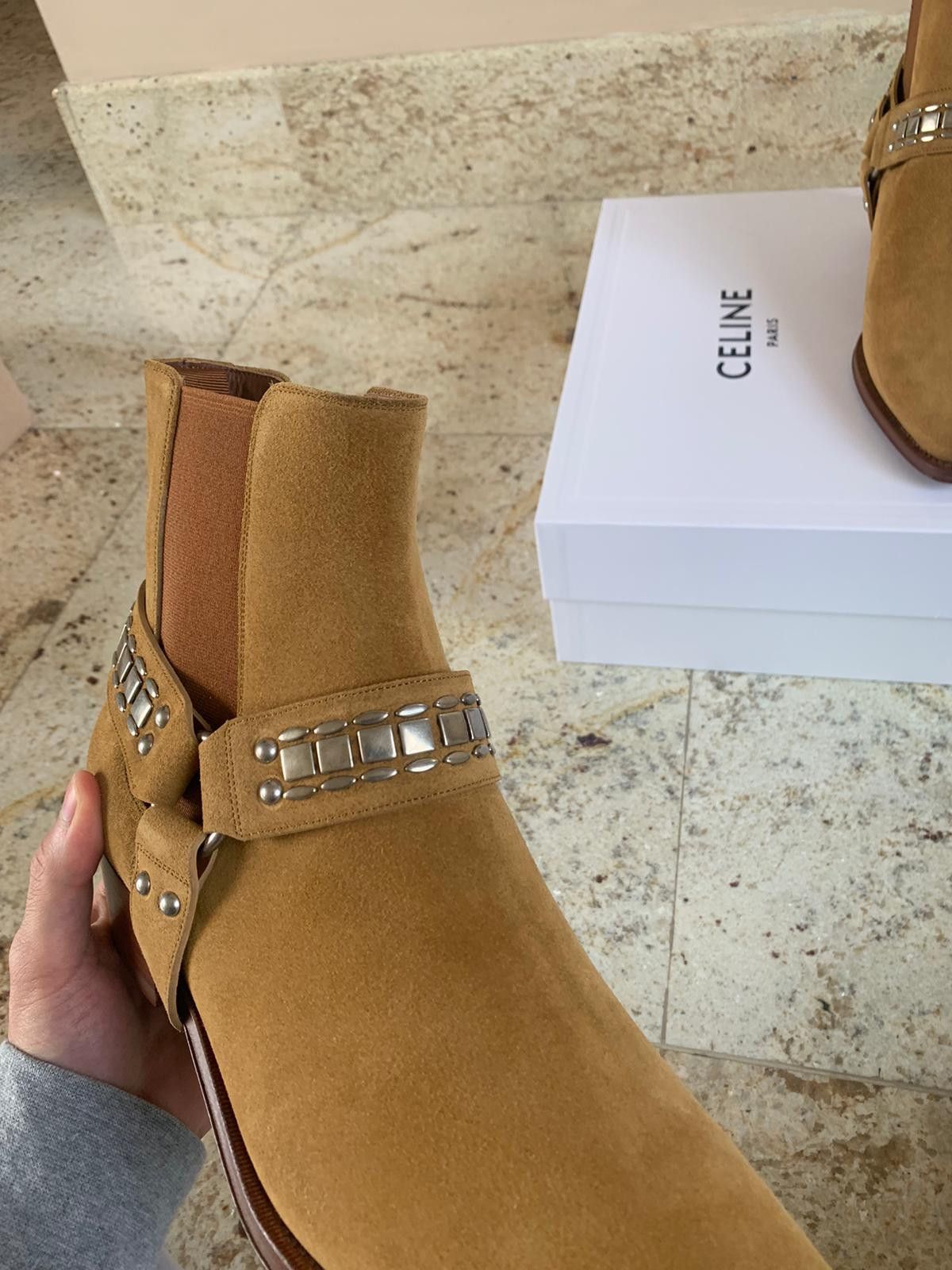 Celine o1rshd1 / 555 / Carmague Harness Boots in Havana Size US 7 / EU 40 - 6 Thumbnail