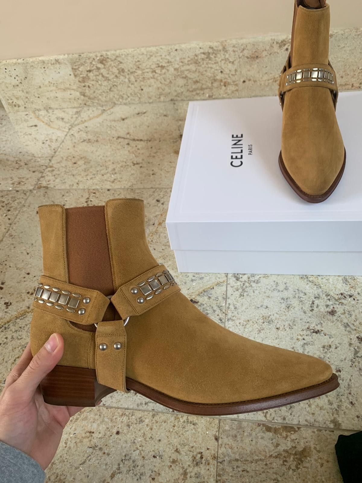 Celine o1rshd1 / 555 / Carmague Harness Boots in Havana Size US 7 / EU 40 - 5 Thumbnail