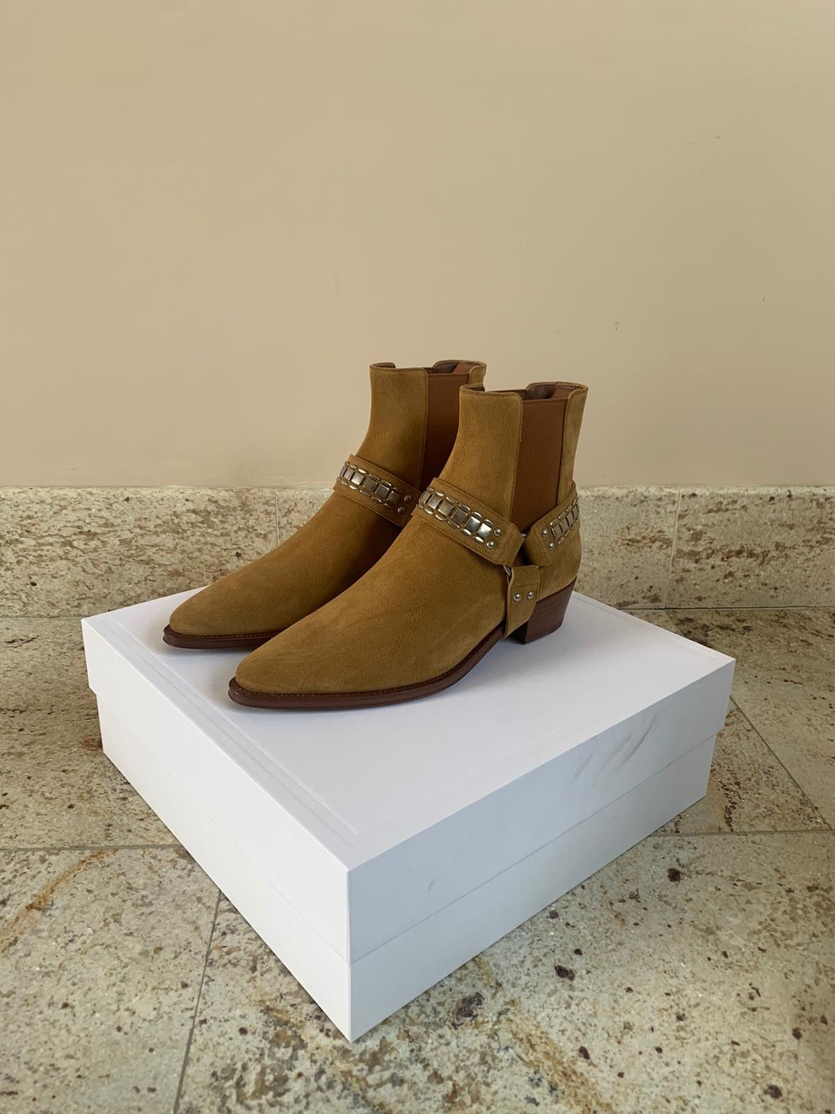 Celine o1rshd1 / 555 / Carmague Harness Boots in Havana Size US 7 / EU 40 - 3 Thumbnail