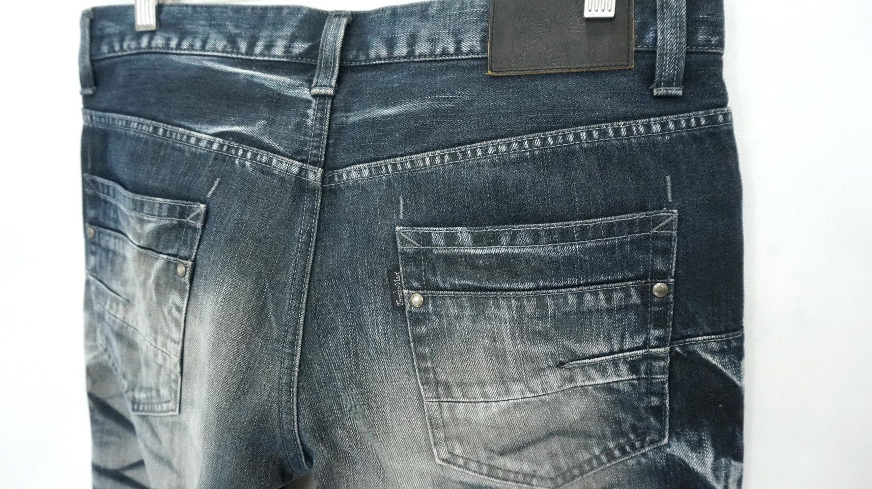 Japanese Brand Dope Vtg Tornado Mart Japan Distressed Lowrise Worn Jeans Size US 34 / EU 50 - 11 Thumbnail