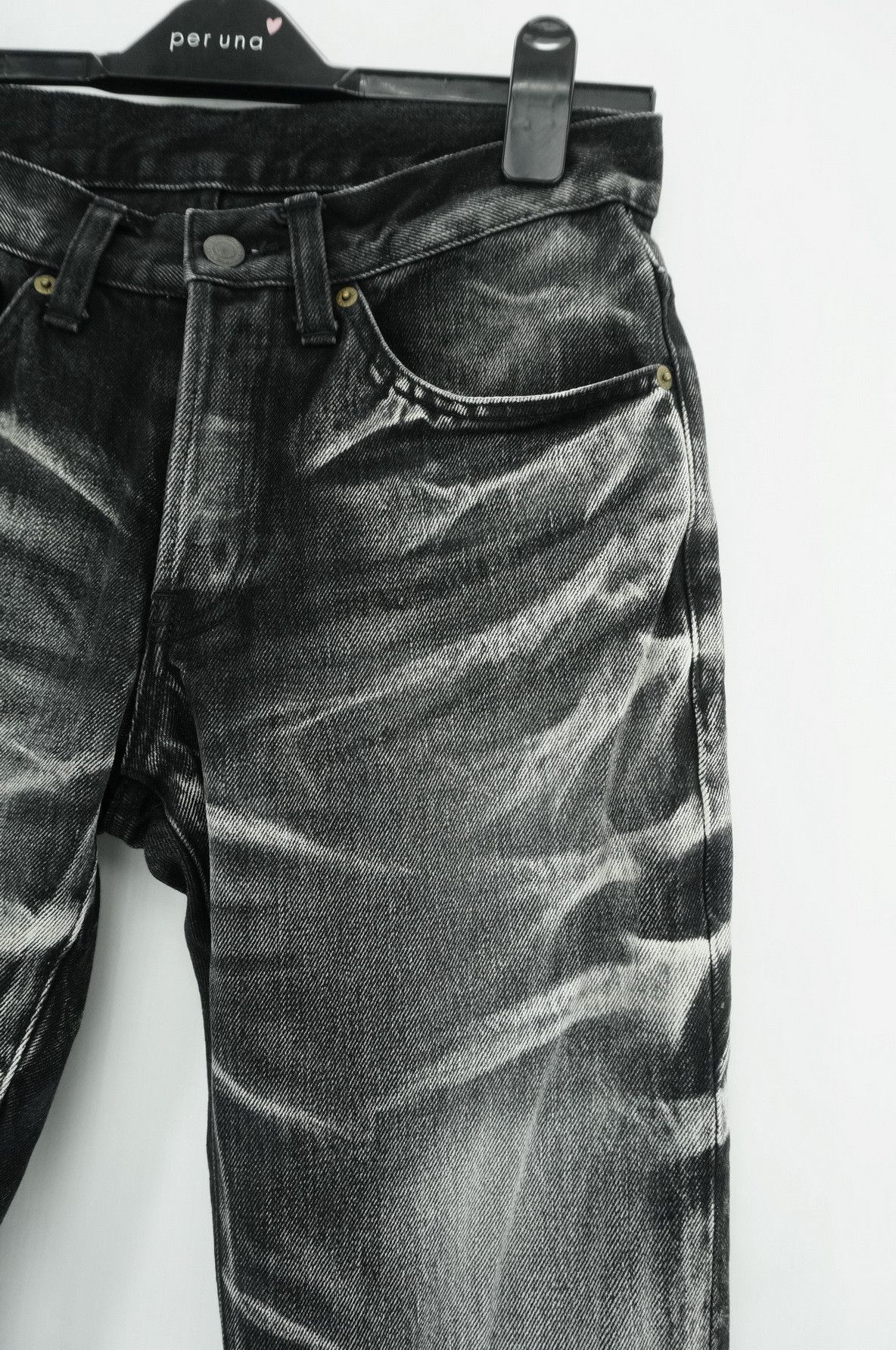 Tornado Mart DopeVtg🇯🇵TORNADO MART Distressed Short rise Flared Jeans Size US 28 / EU 44 - 5 Thumbnail