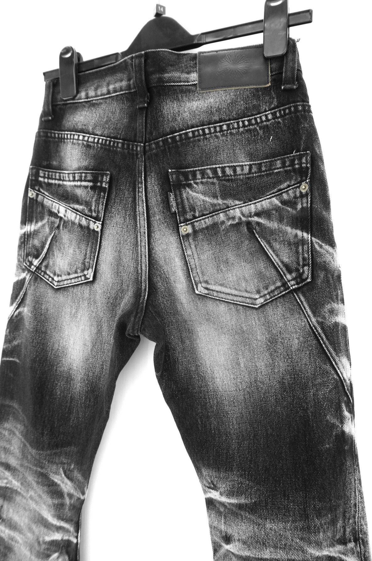 Tornado Mart DopeVtg🇯🇵TORNADO MART Distressed Short rise Flared Jeans Size US 28 / EU 44 - 3 Thumbnail