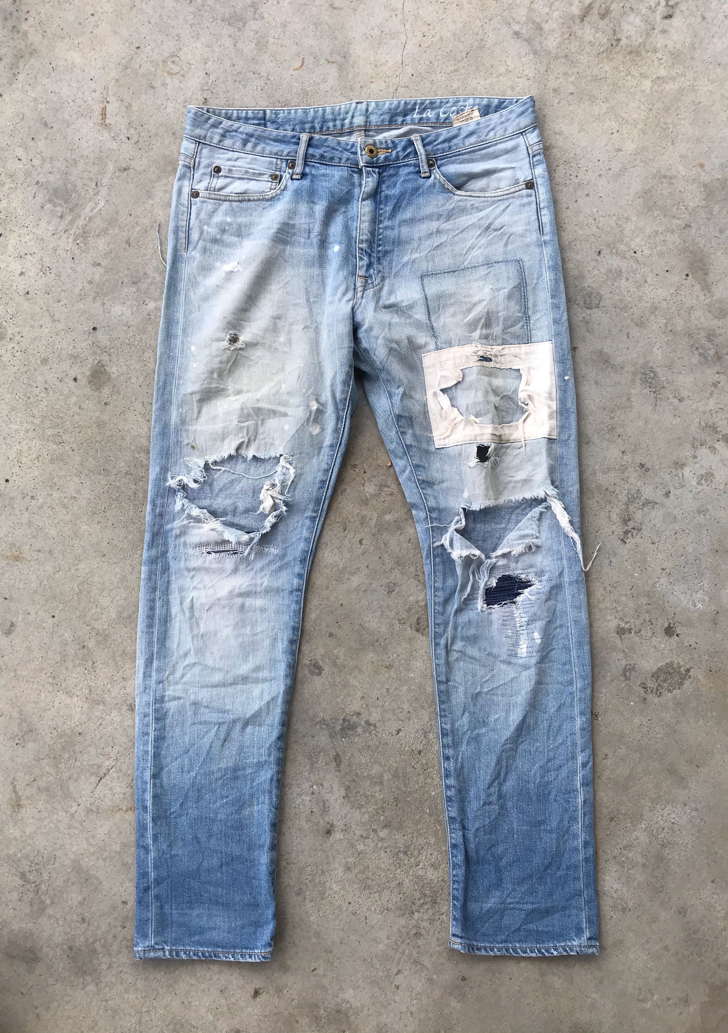 Japan Blue Japan blue jean distressed style Size US 31 - 1 Thumbnail
