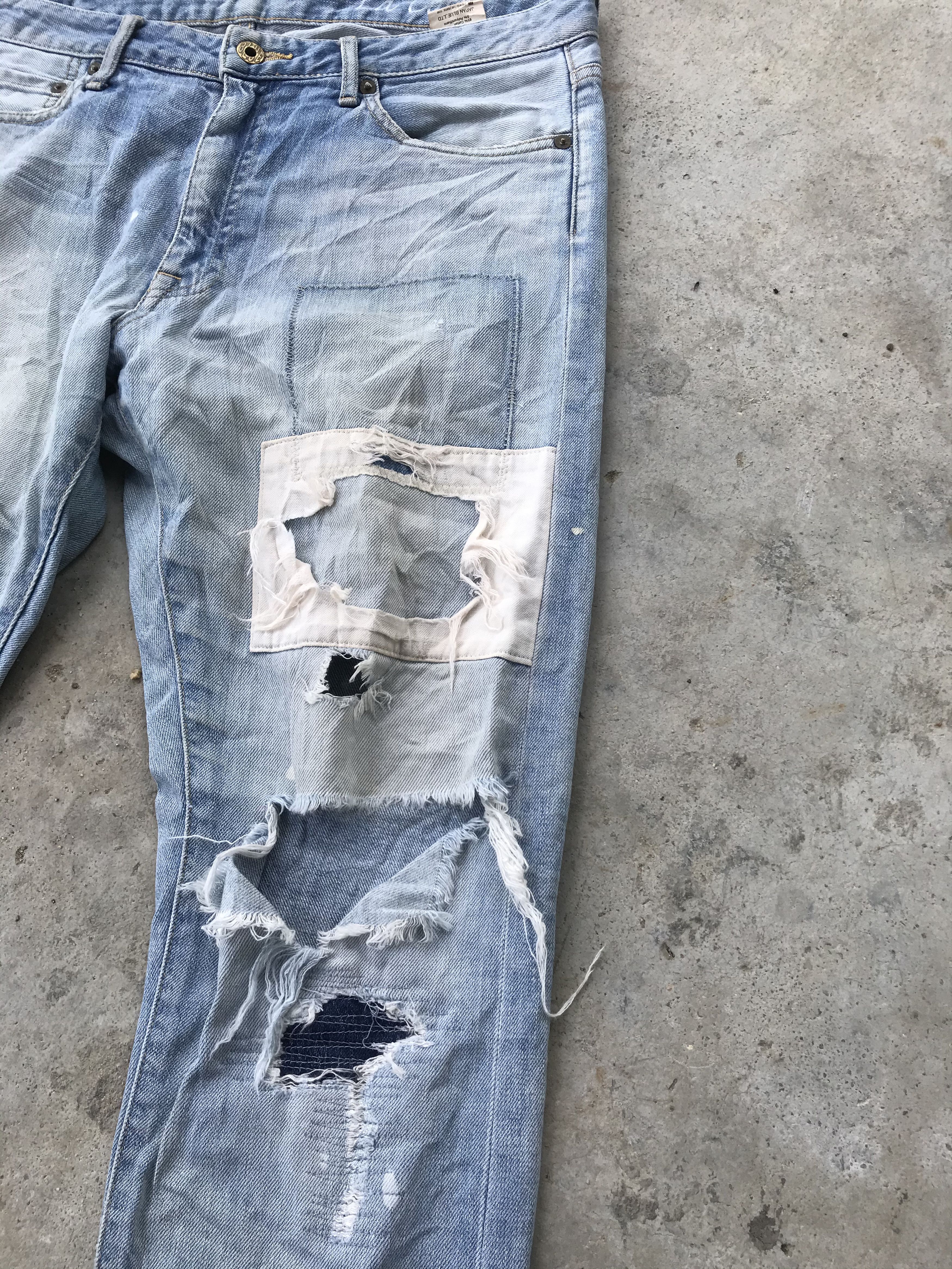Japan Blue Japan blue jean distressed style Size US 31 - 2 Thumbnail