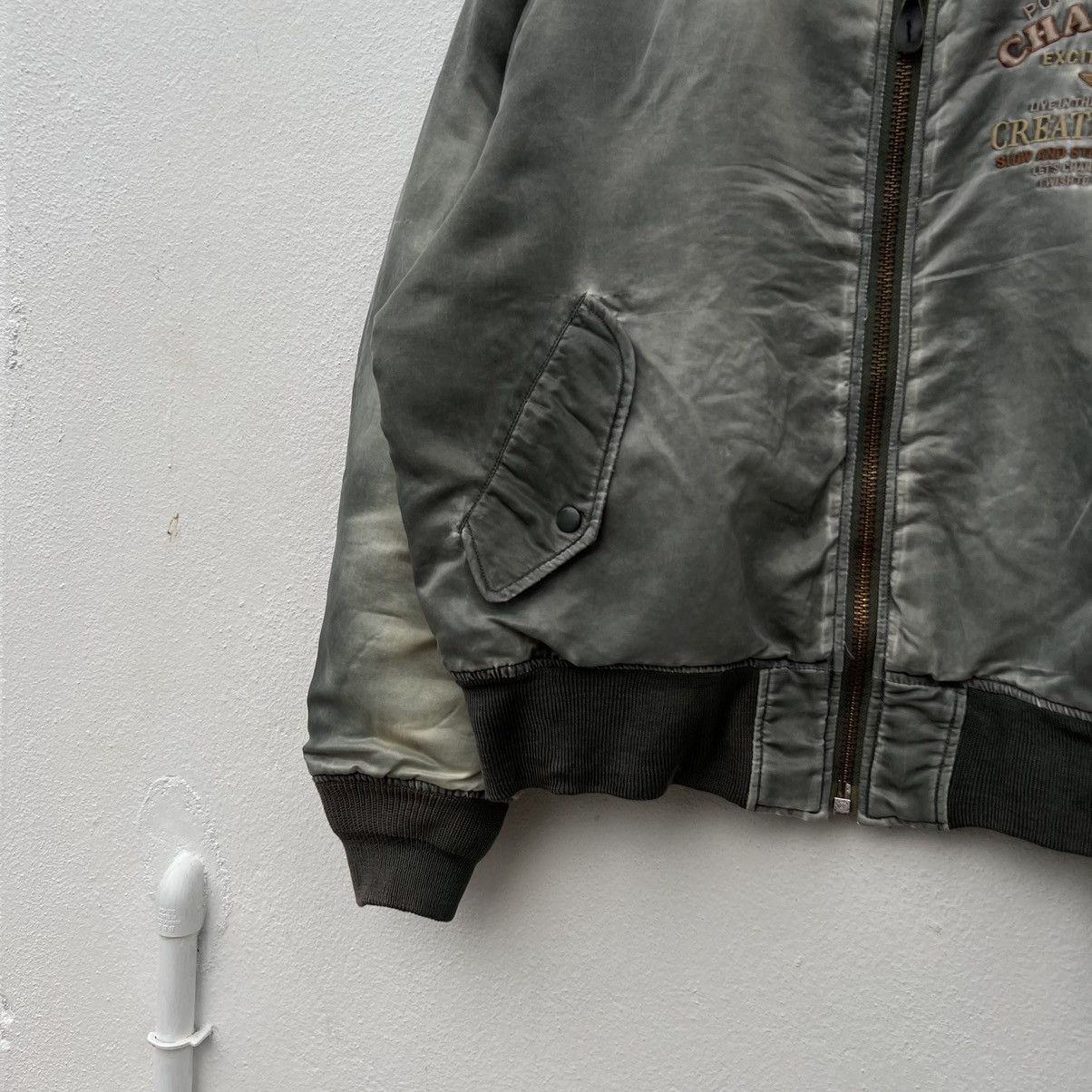 Japanese Brand VINTAGE MAG OP. CREATIVE STAFF BOMBER JACKET BIG LOGO Size US M / EU 48-50 / 2 - 4 Thumbnail