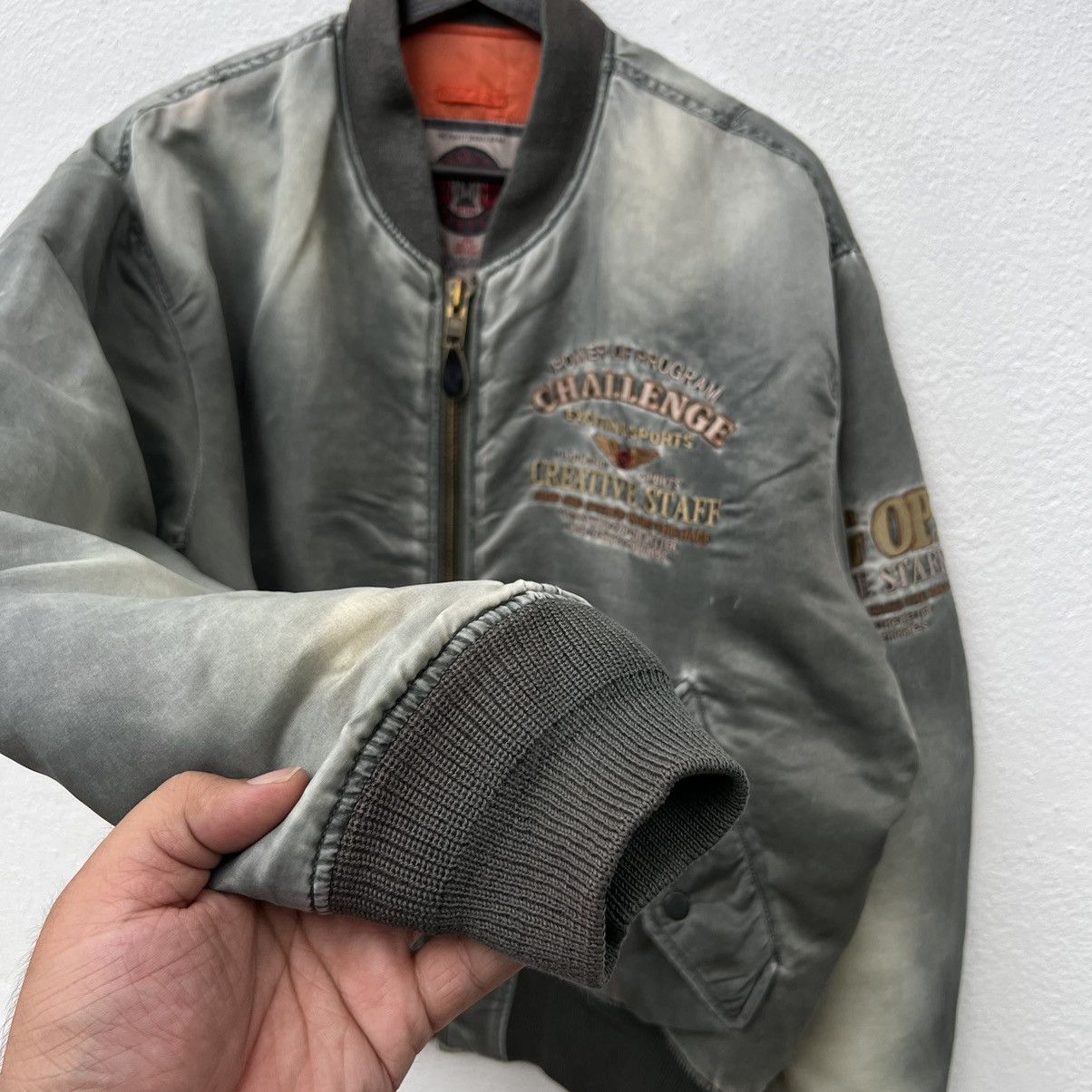 Japanese Brand VINTAGE MAG OP. CREATIVE STAFF BOMBER JACKET BIG LOGO Size US M / EU 48-50 / 2 - 6 Thumbnail