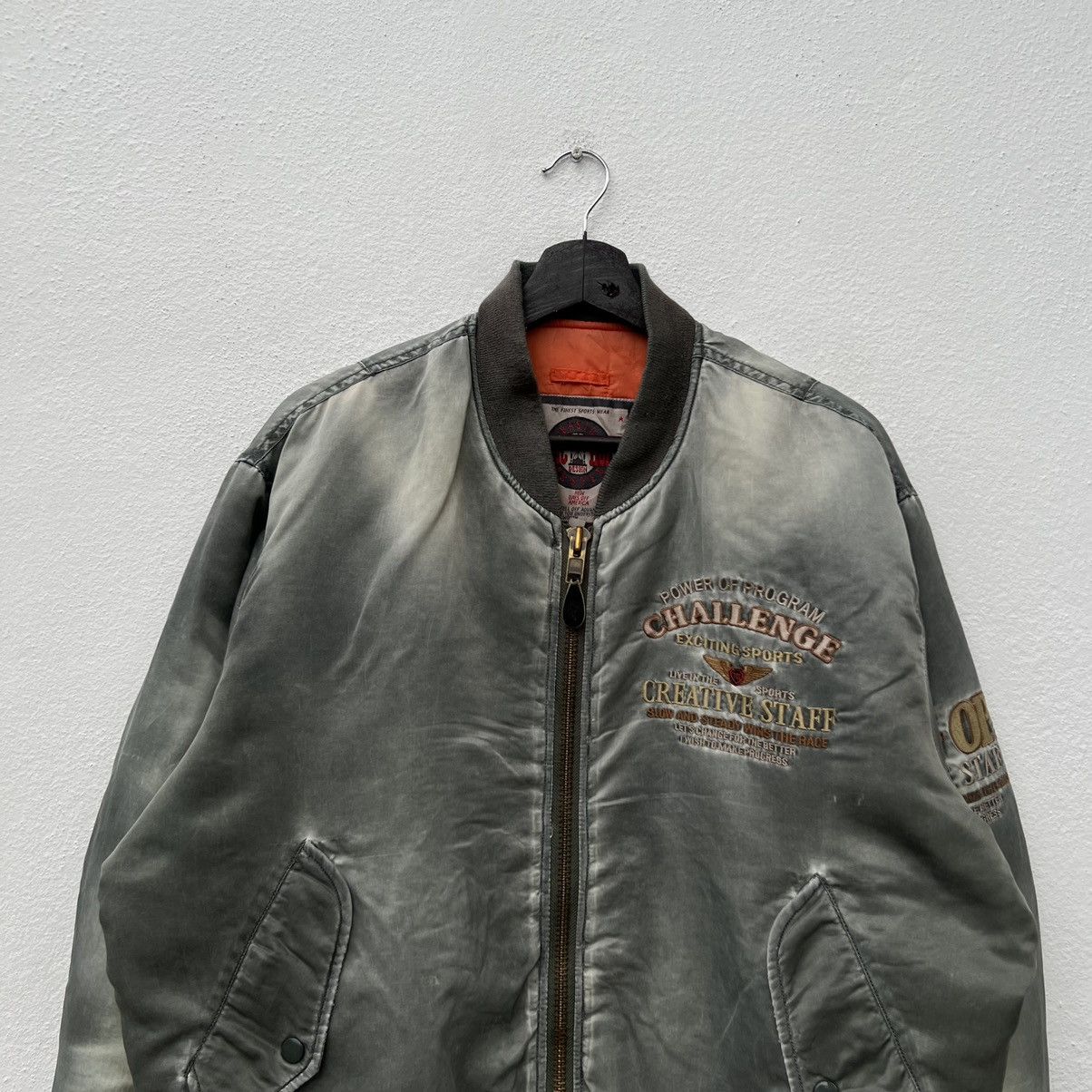 Japanese Brand VINTAGE MAG OP. CREATIVE STAFF BOMBER JACKET BIG LOGO Size US M / EU 48-50 / 2 - 3 Thumbnail
