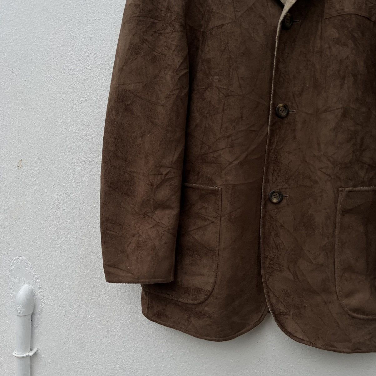 Japanese Brand VINTAGE CASTELBAJAC +2 NATURE SOFT LEATHER JACKET SHERLING Size L / US 10 / IT 46 - 4 Thumbnail