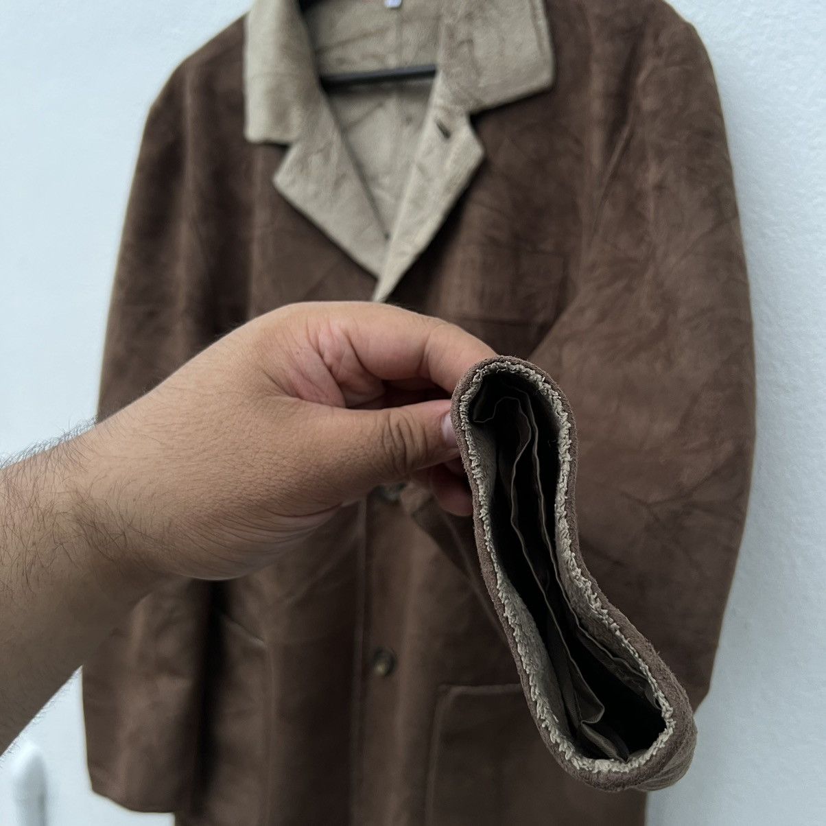 Japanese Brand VINTAGE CASTELBAJAC +2 NATURE SOFT LEATHER JACKET SHERLING Size L / US 10 / IT 46 - 7 Thumbnail
